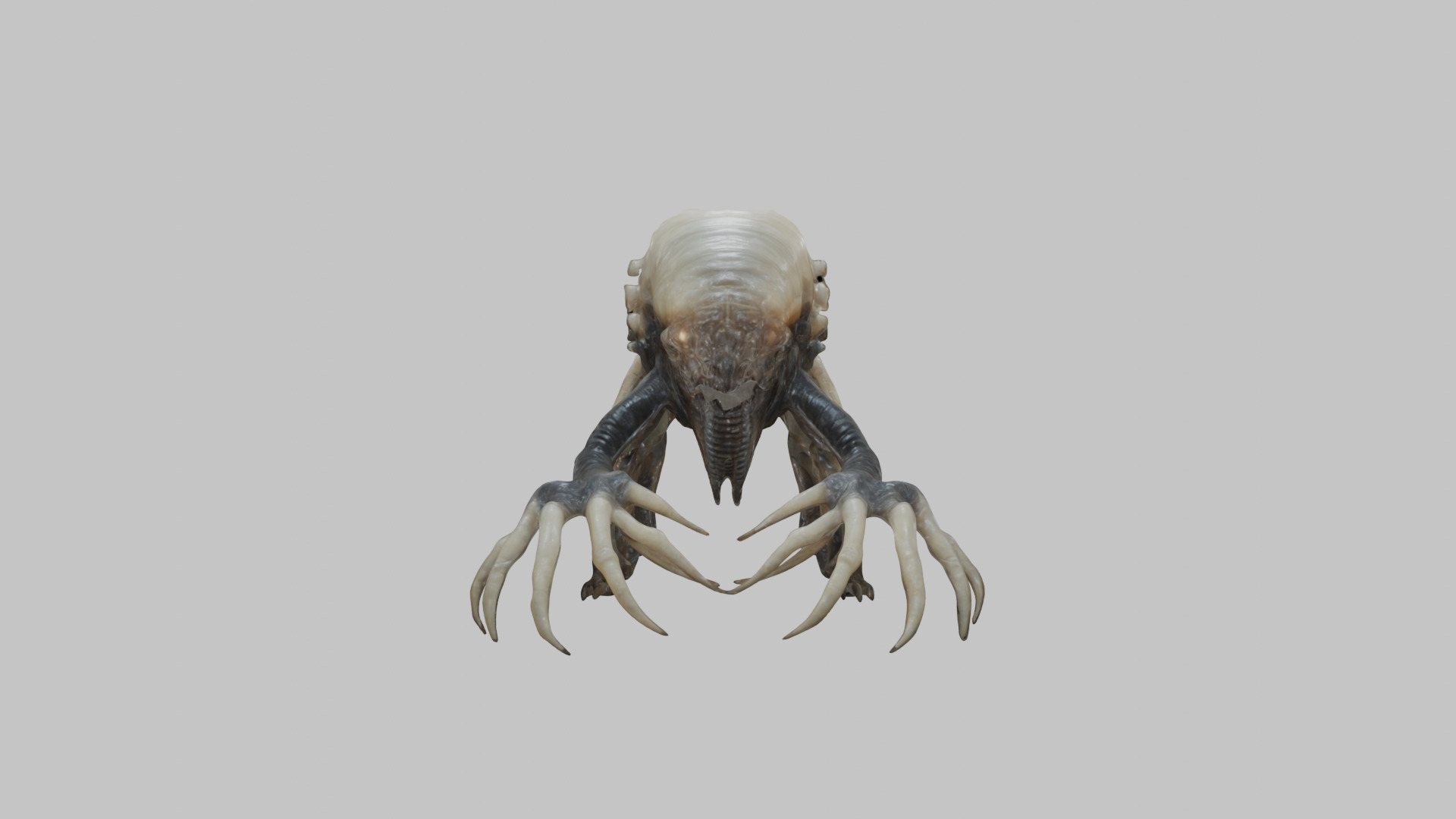 inspiring Hr Giger Facehugger Monster Creature Low-poly 3D model_1