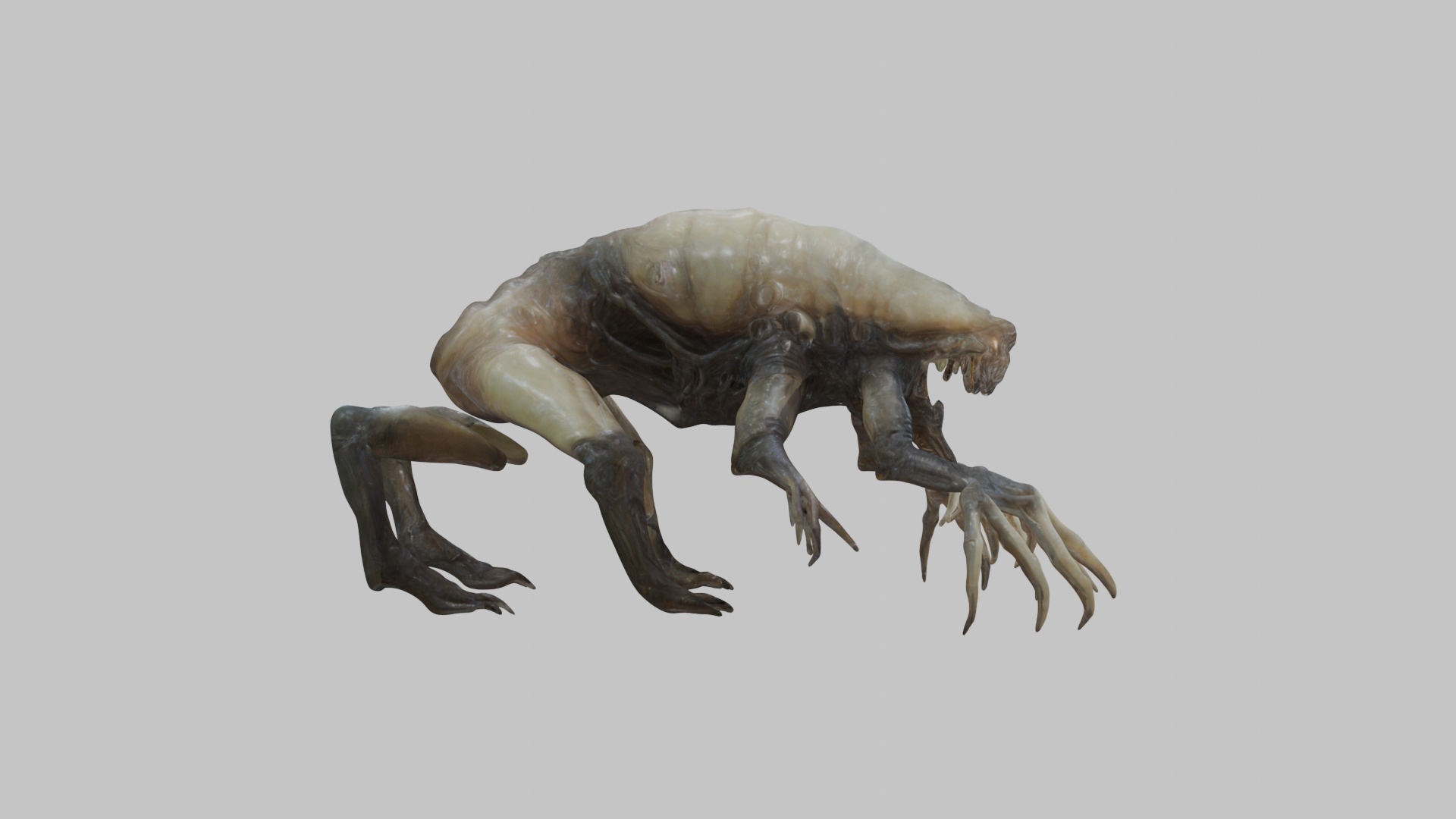 inspiring Hr Giger Facehugger Monster Creature Low-poly 3D model_11