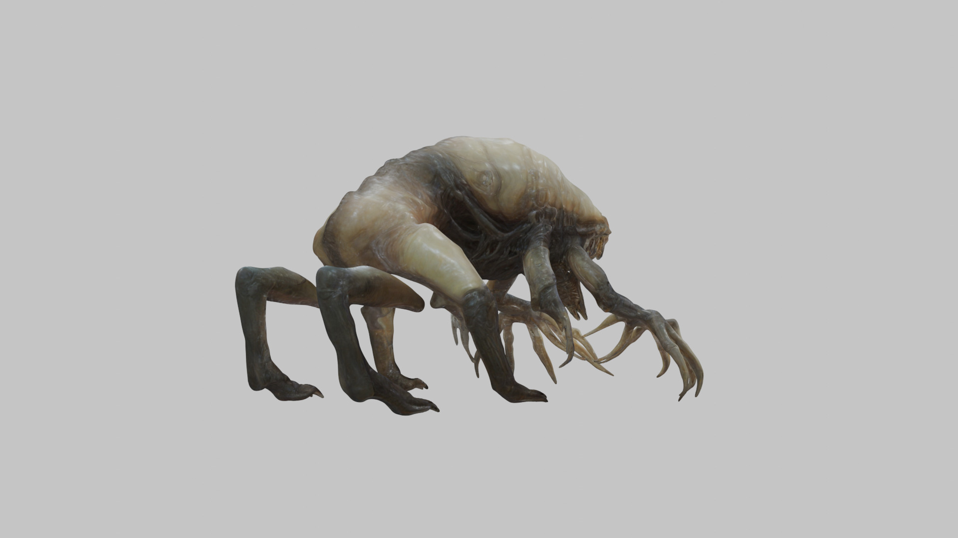 inspiring Hr Giger Facehugger Monster Creature Low-poly 3D model_13