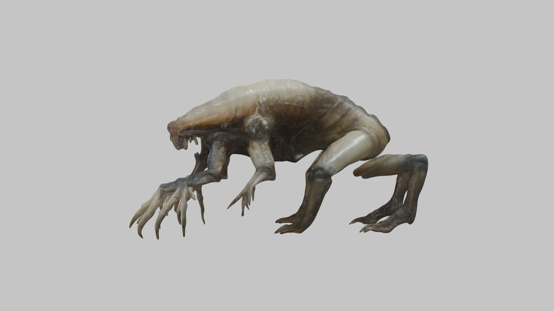 inspiring Hr Giger Facehugger Monster Creature Low-poly 3D model_5