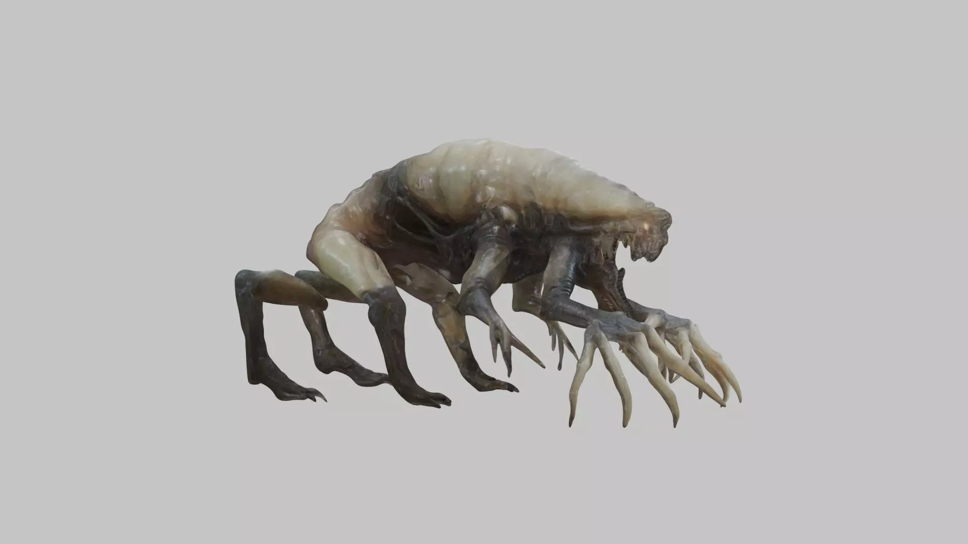 inspiring Hr Giger Facehugger Monster Creature Low-poly 3D model_0