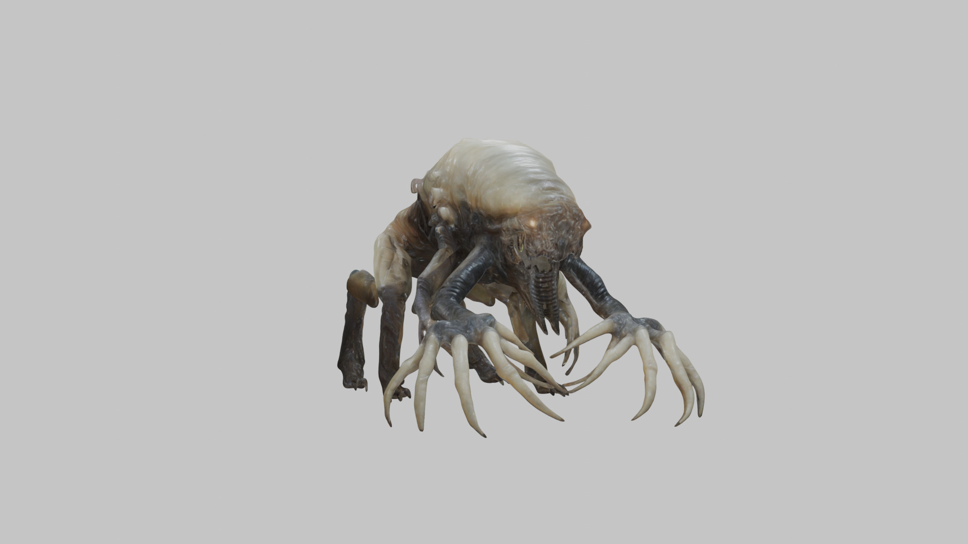 inspiring Hr Giger Facehugger Monster Creature Low-poly 3D model_9