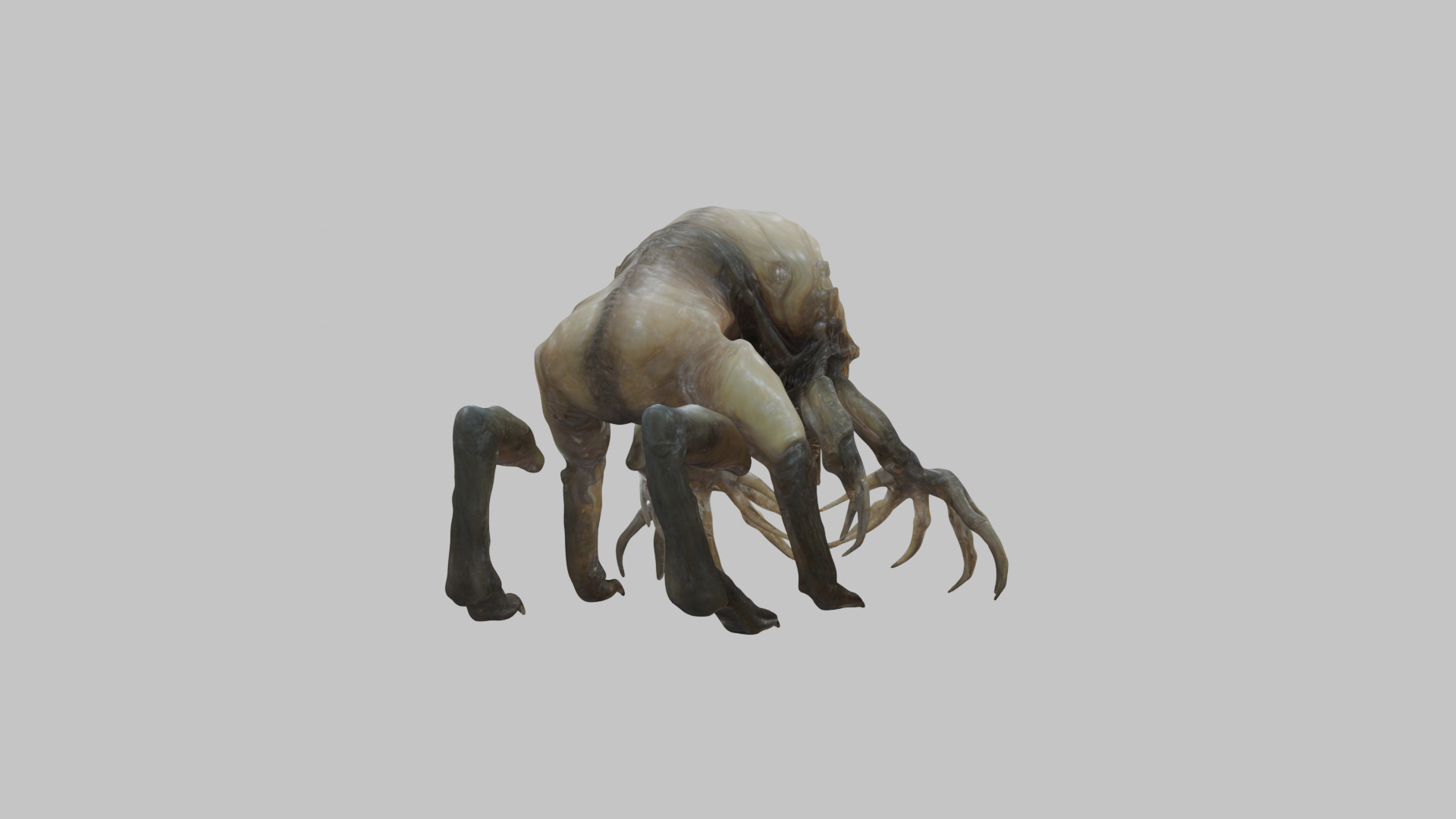 inspiring Hr Giger Facehugger Monster Creature Low-poly 3D model_14