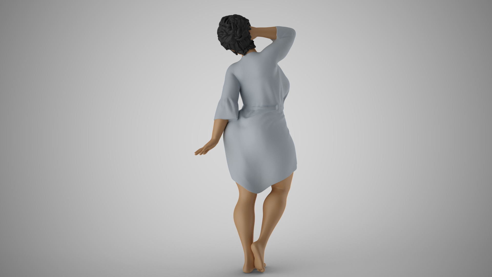 Woman after Bath 3D print model_8
