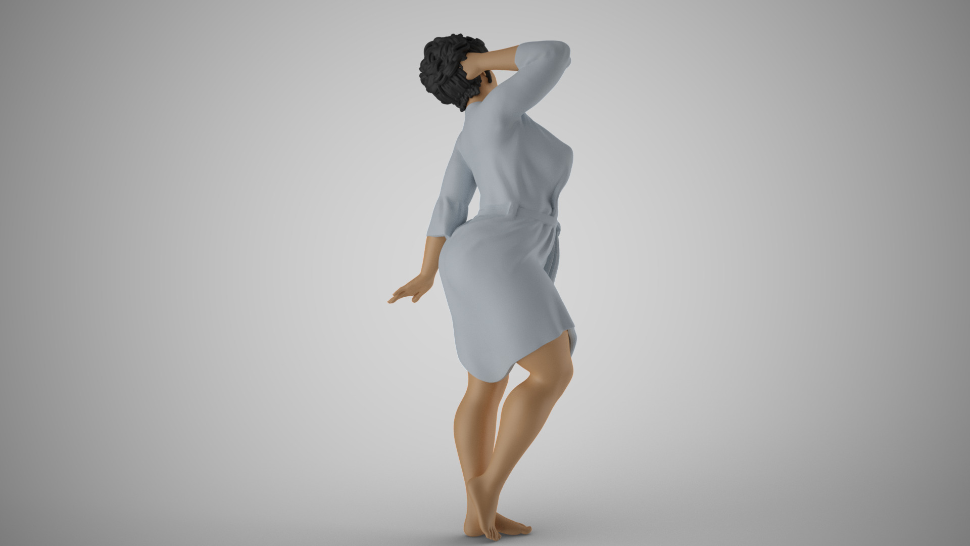 Woman after Bath 3D print model_7