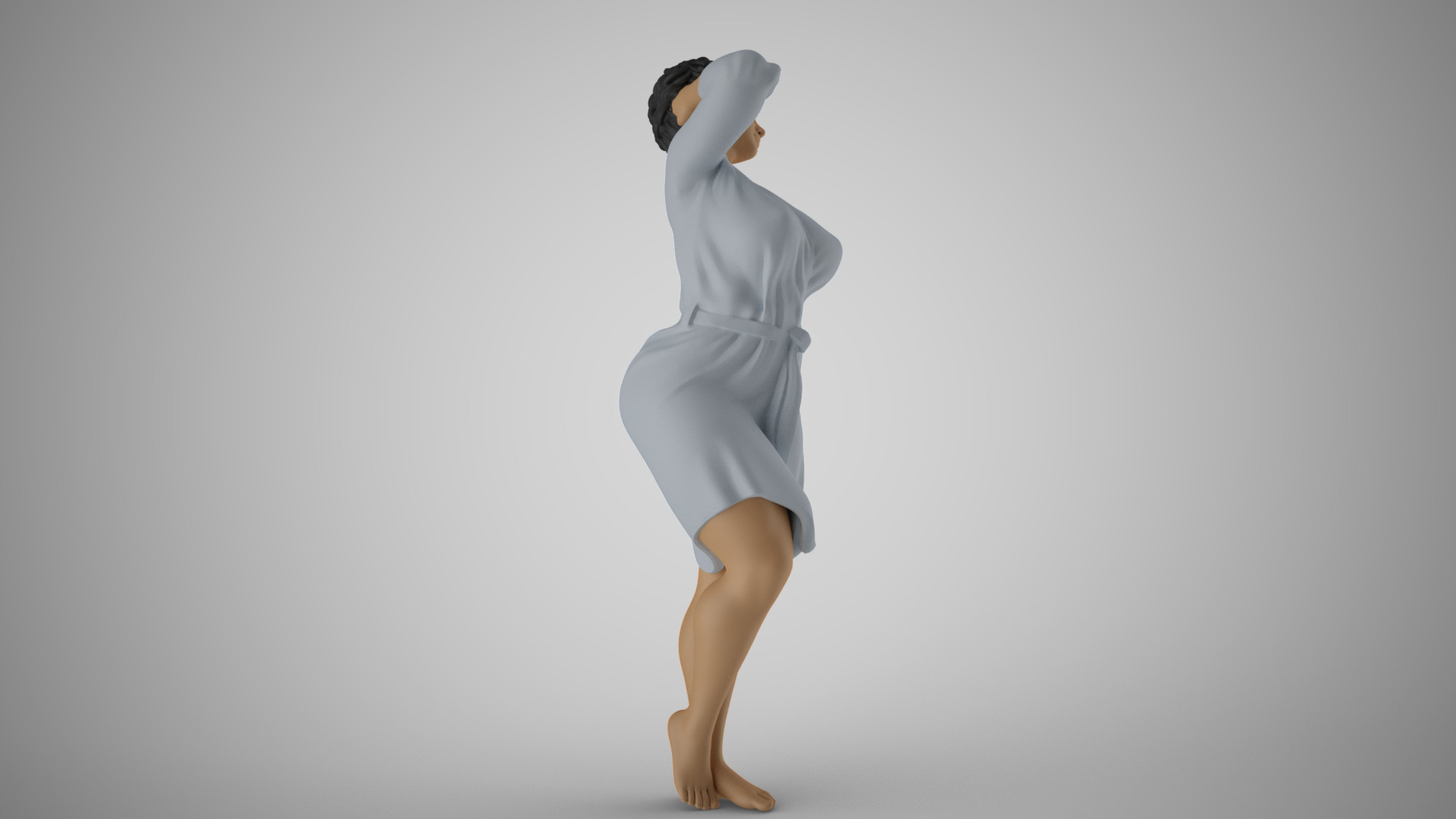 Woman after Bath 3D print model_6