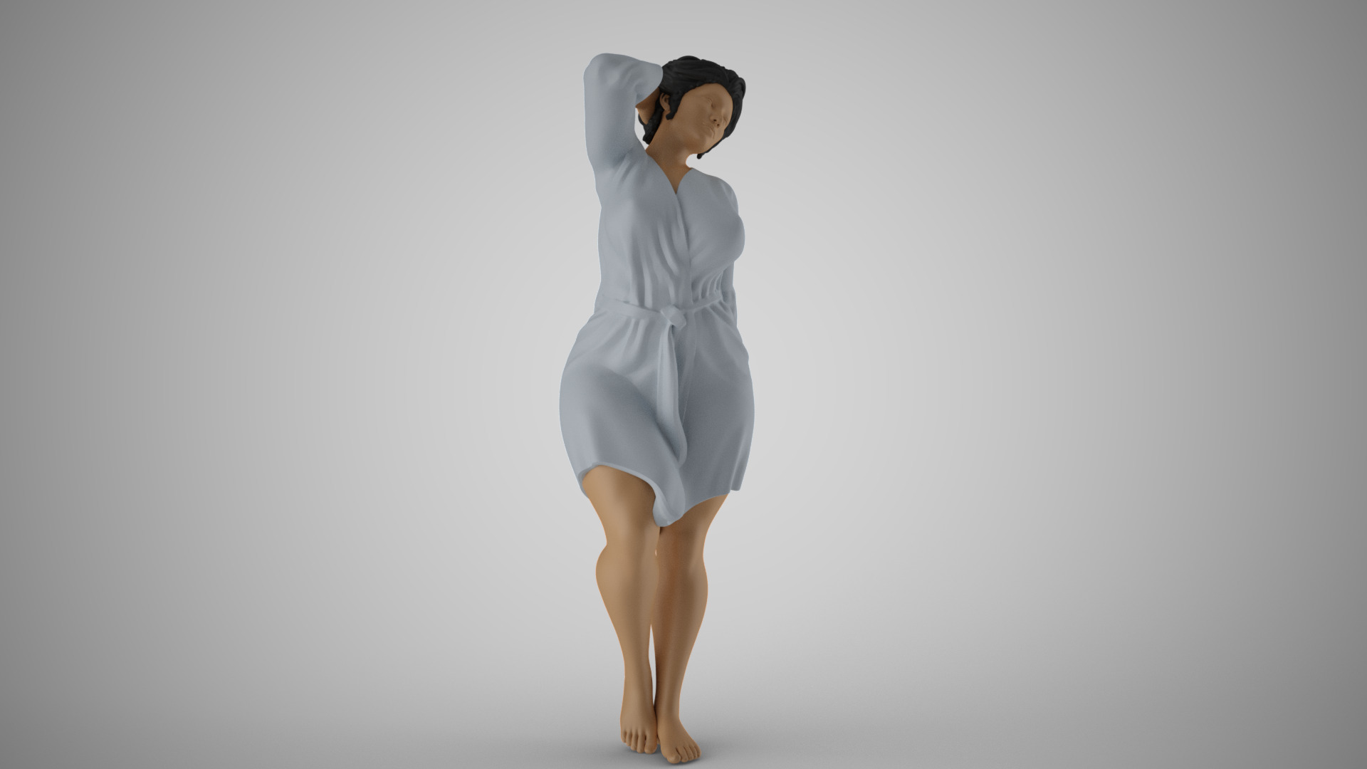 Woman after Bath 3D print model_5