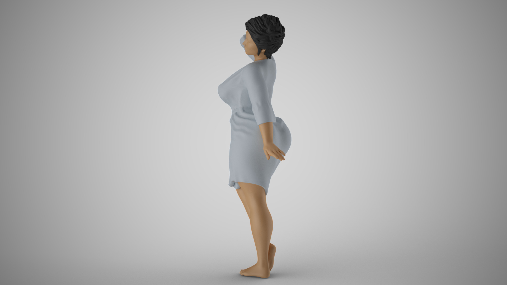 Woman after Bath 3D print model_10