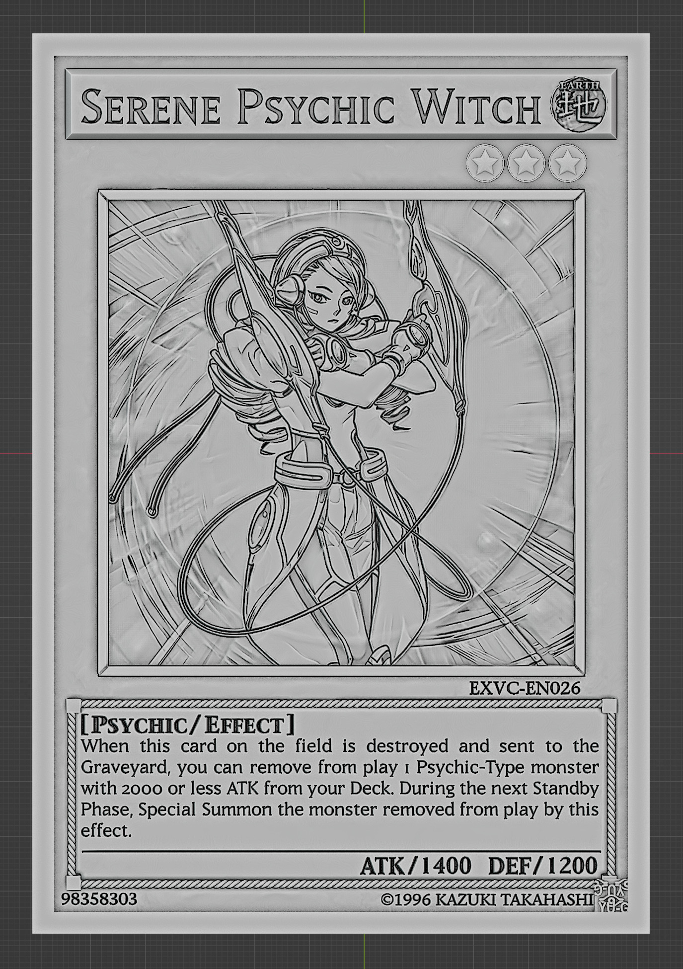 Serene Psychic Witch - yu-gi-oh 3D print model_3