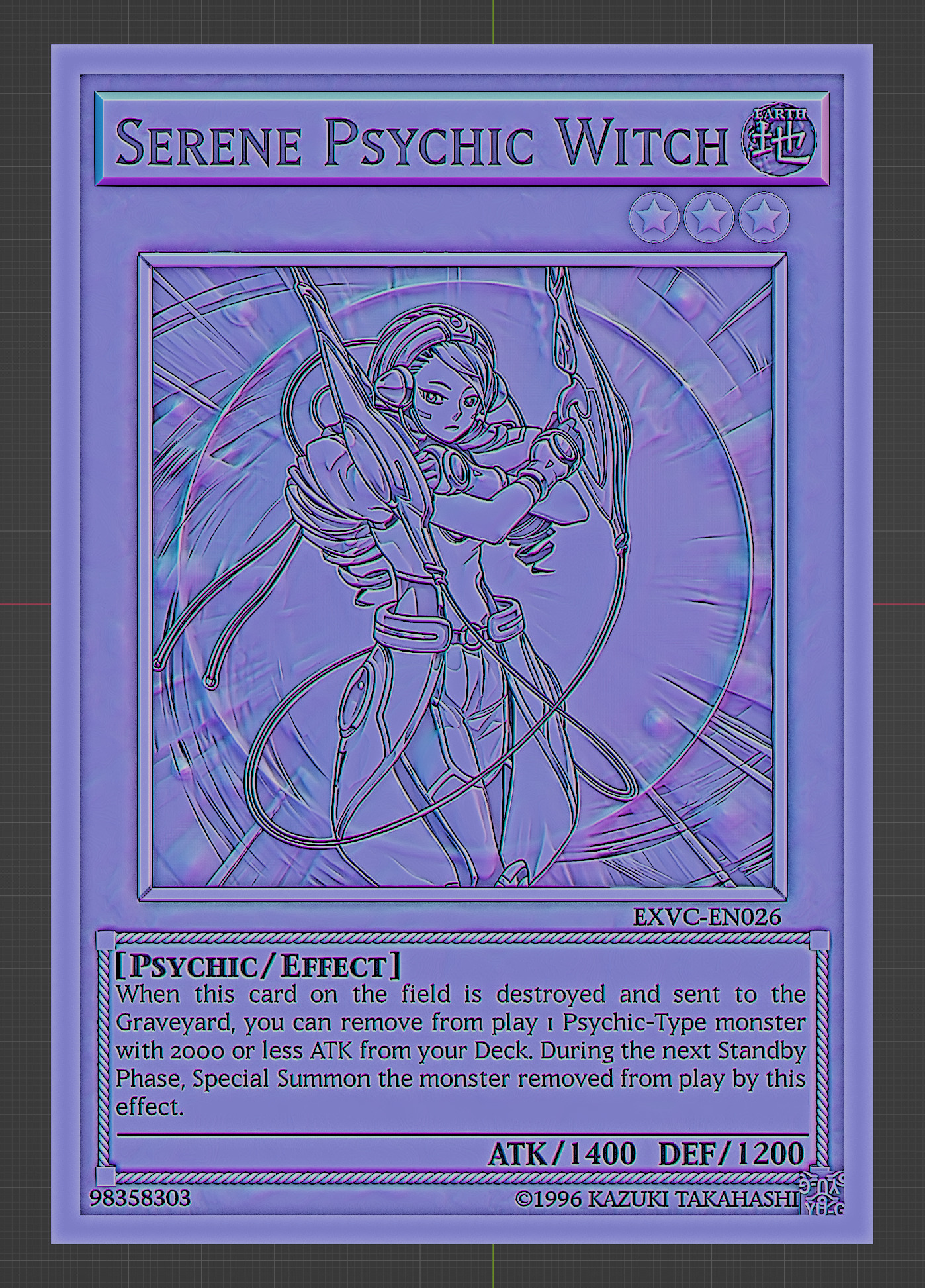Serene Psychic Witch - yu-gi-oh 3D print model_4