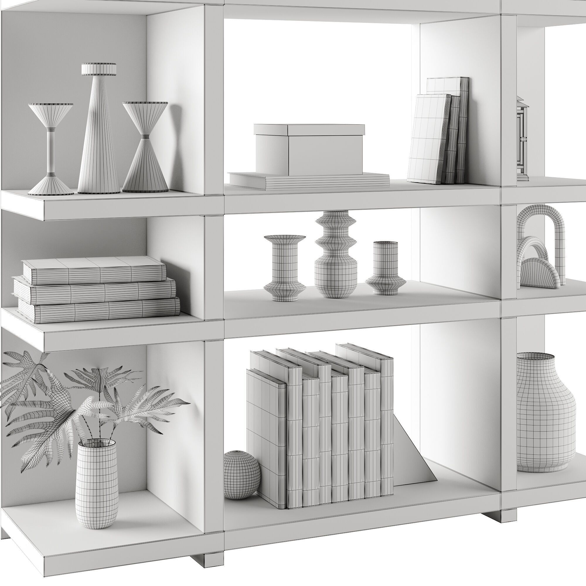 Wallace Modular Narrow Shelf Unit 3D model_8