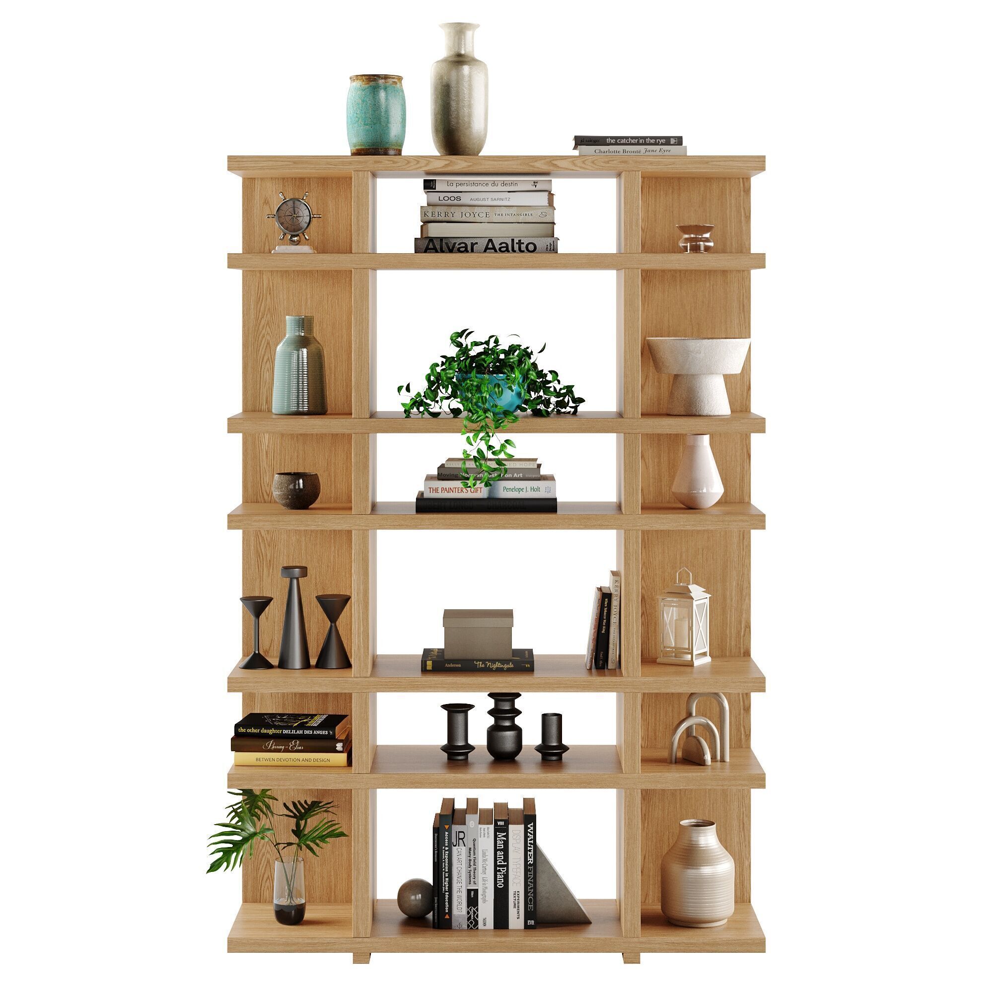 Wallace Modular Narrow Shelf Unit 3D model_1