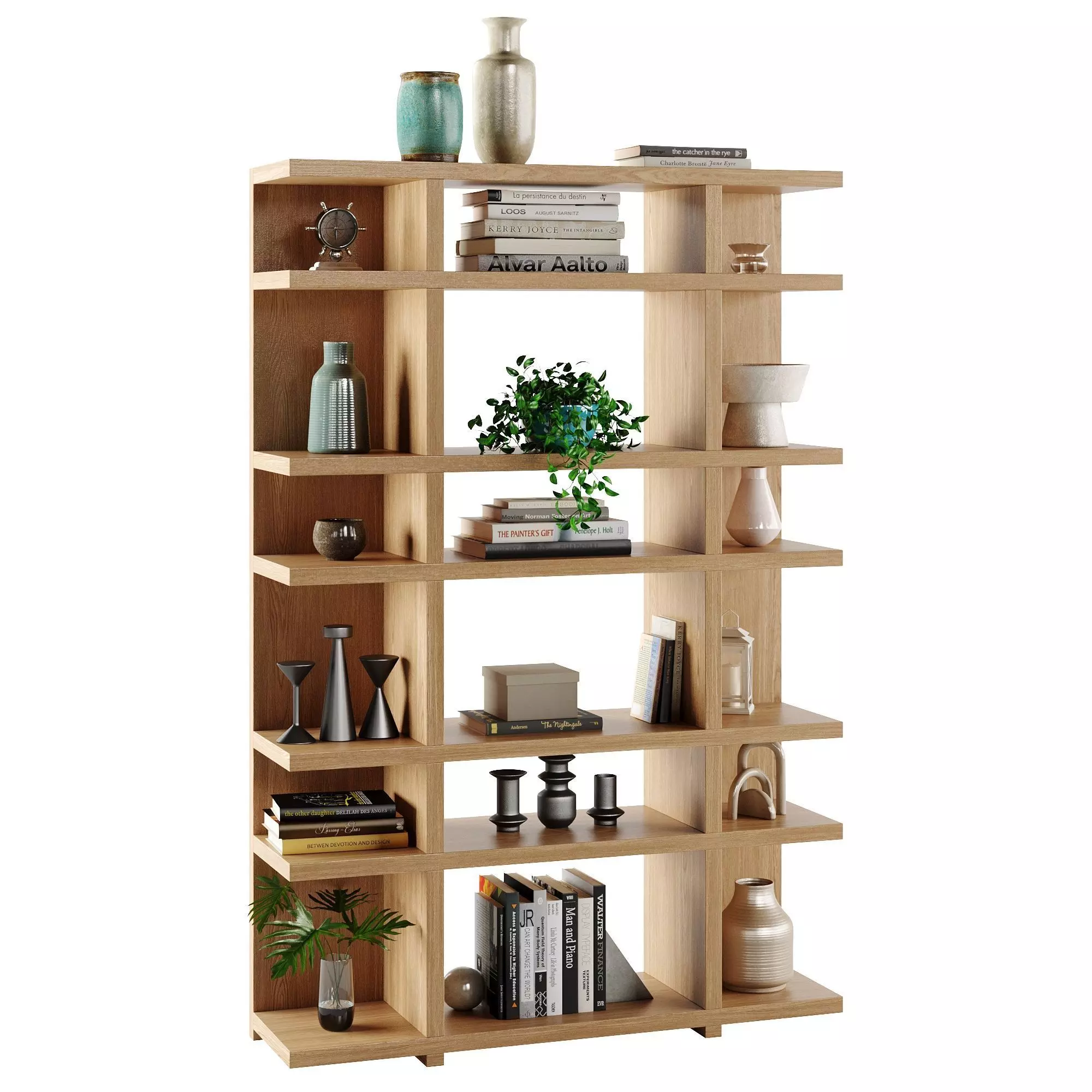 Wallace Modular Narrow Shelf Unit 3D model_0