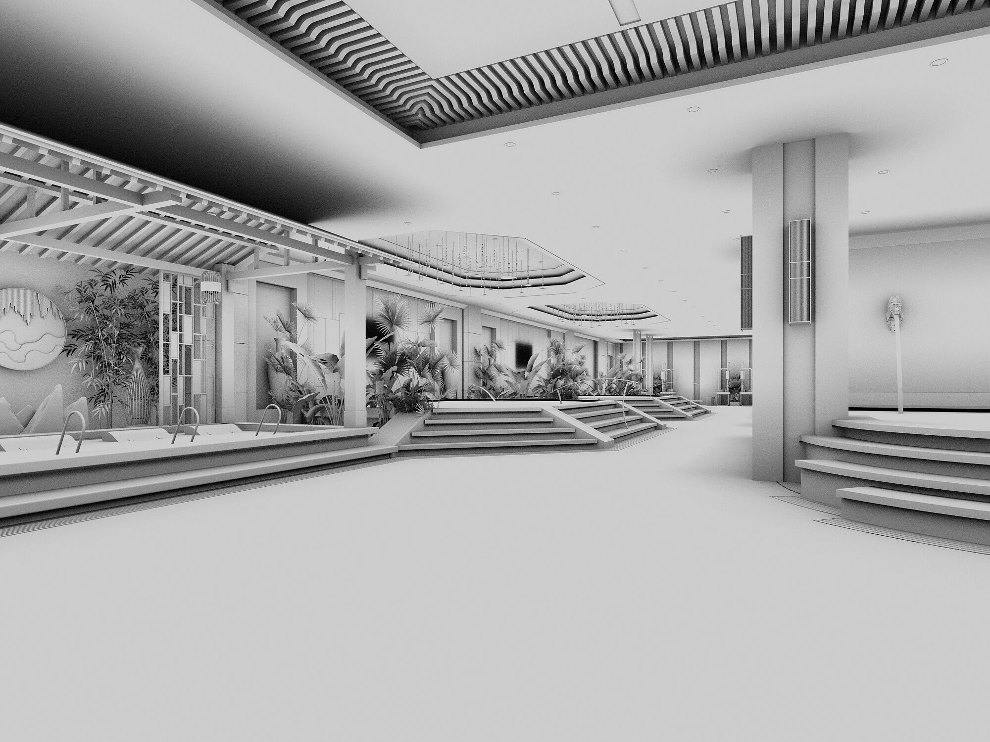 Hot Spring Pool 3D model_11