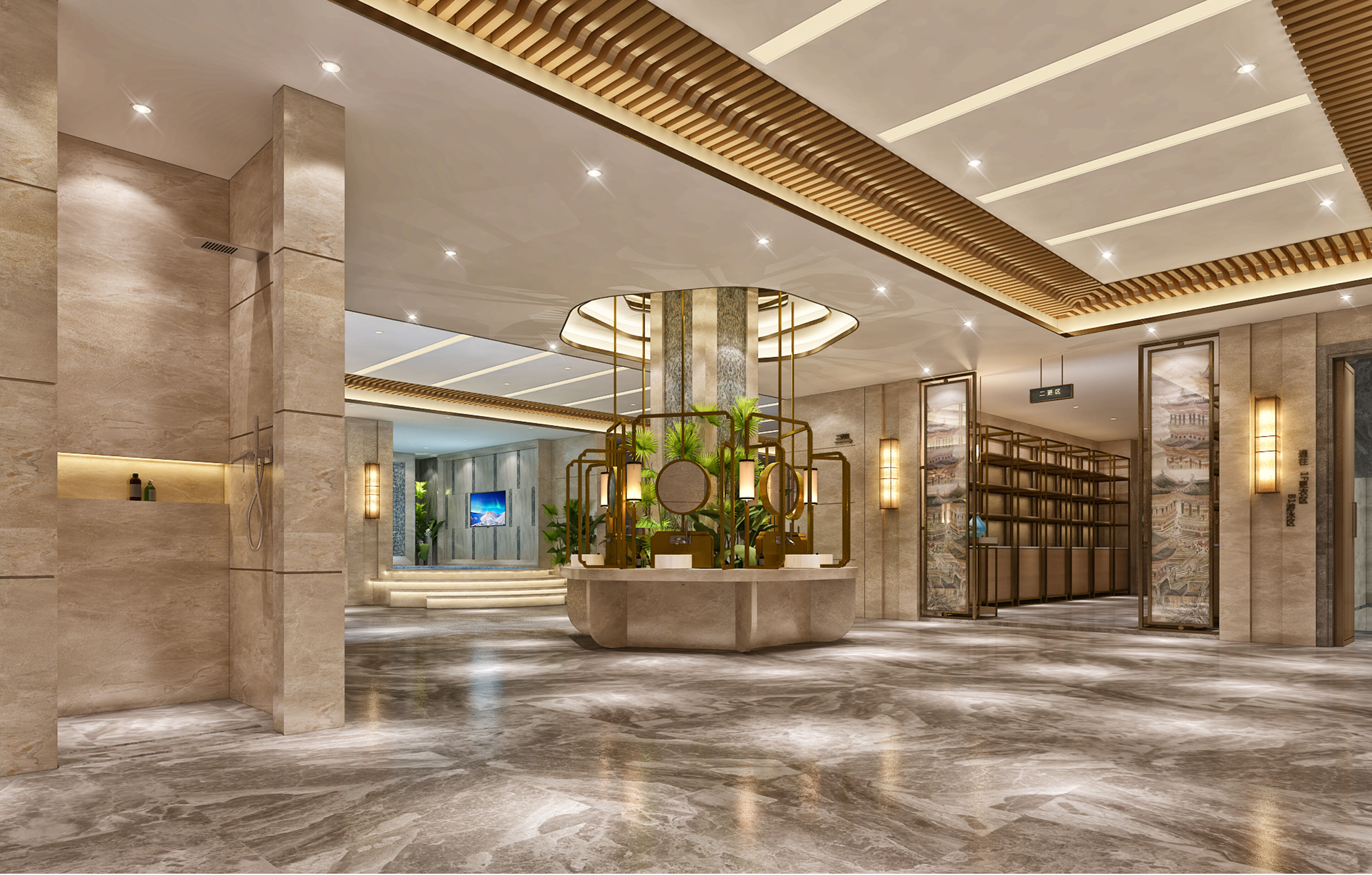 Hot Spring Pool 3D model_1