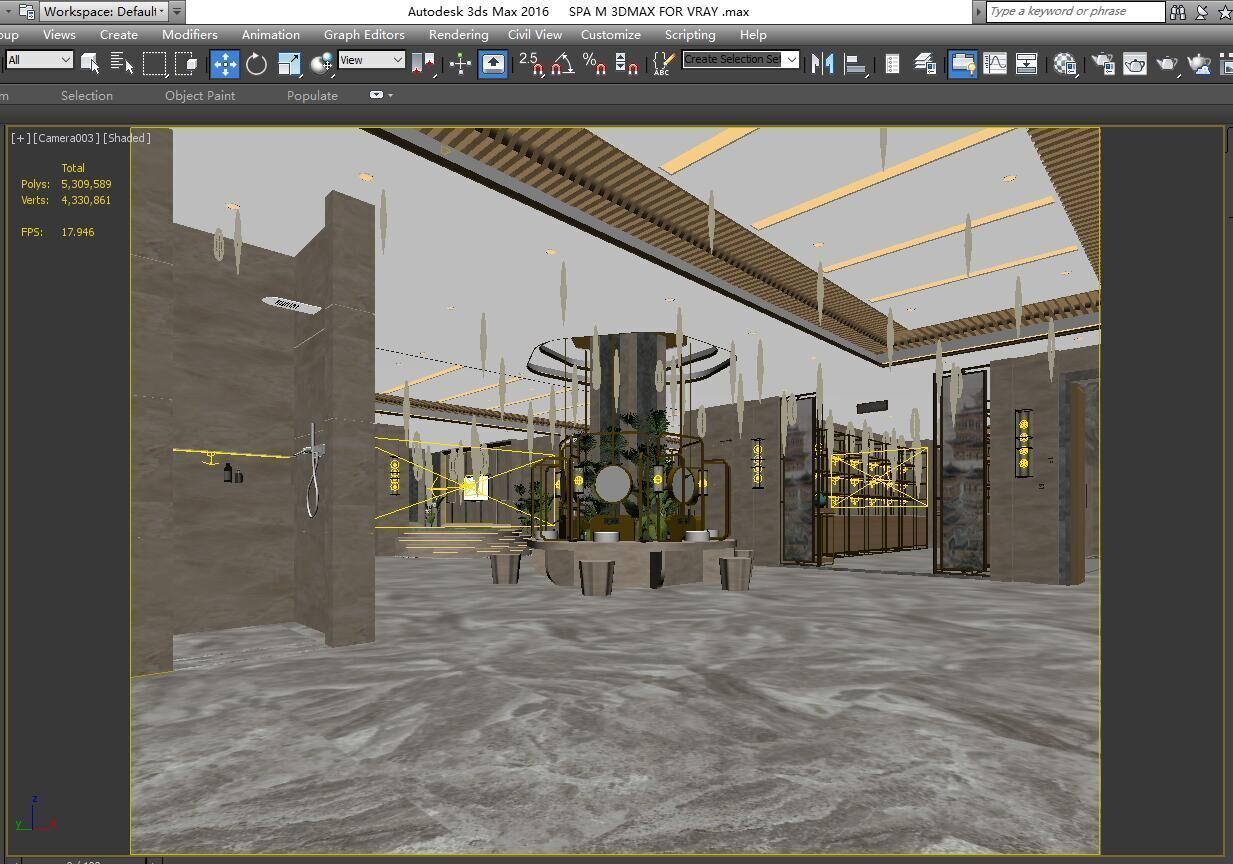 Hot Spring Pool 3D model_3