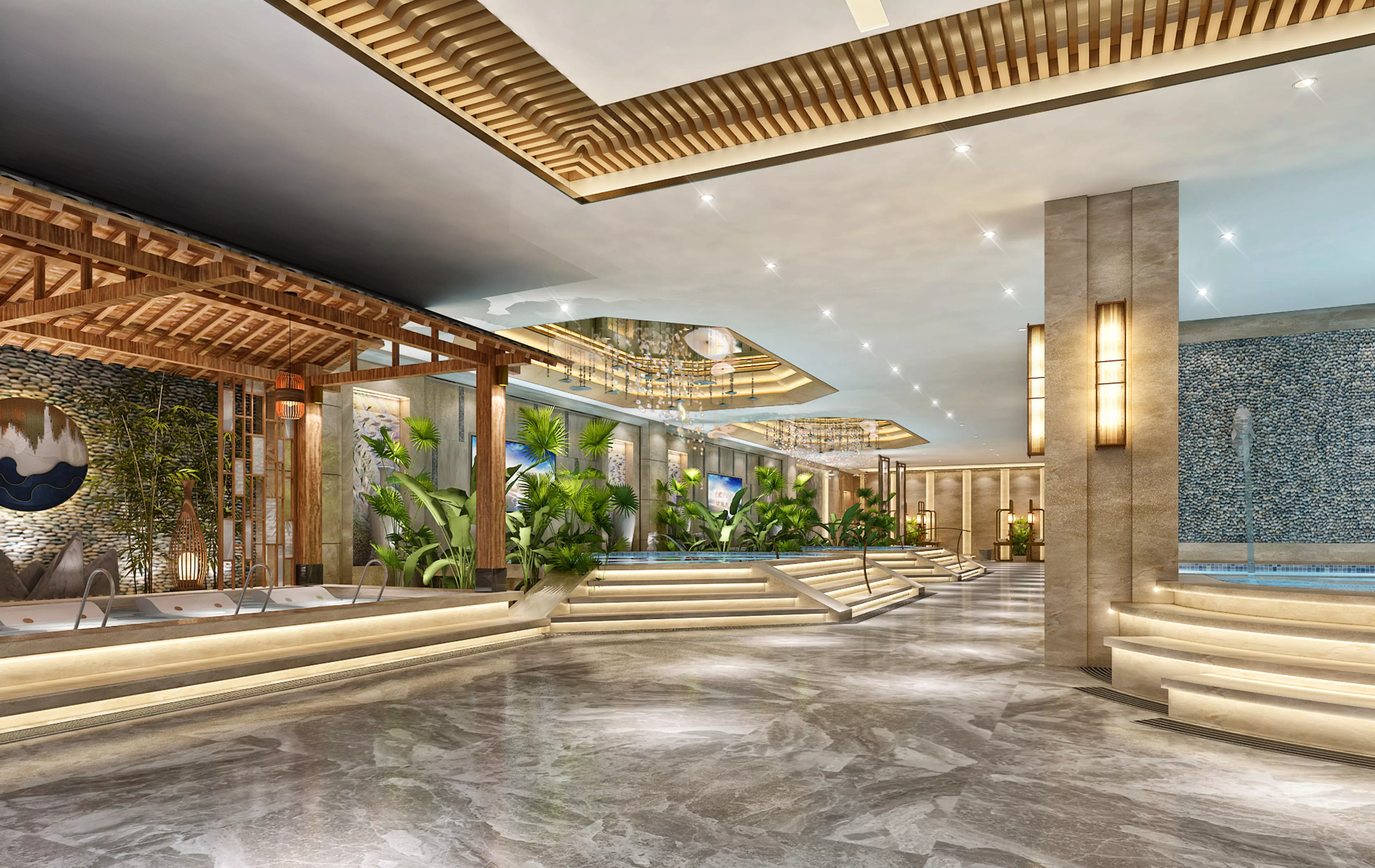 Hot Spring Pool 3D model_0