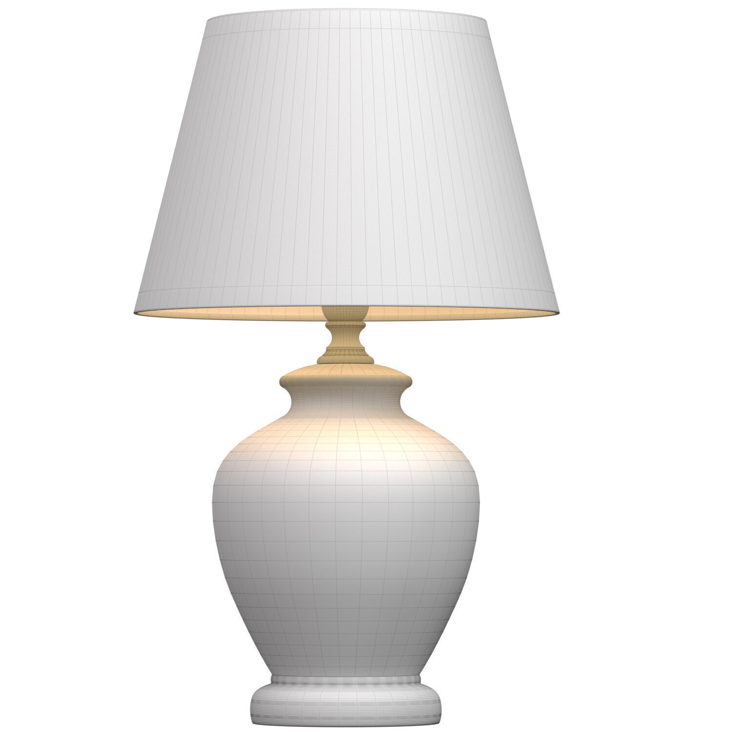 Debby Yellow Ginger Jar ceramic table lamp flower birds pattern 3D model_3