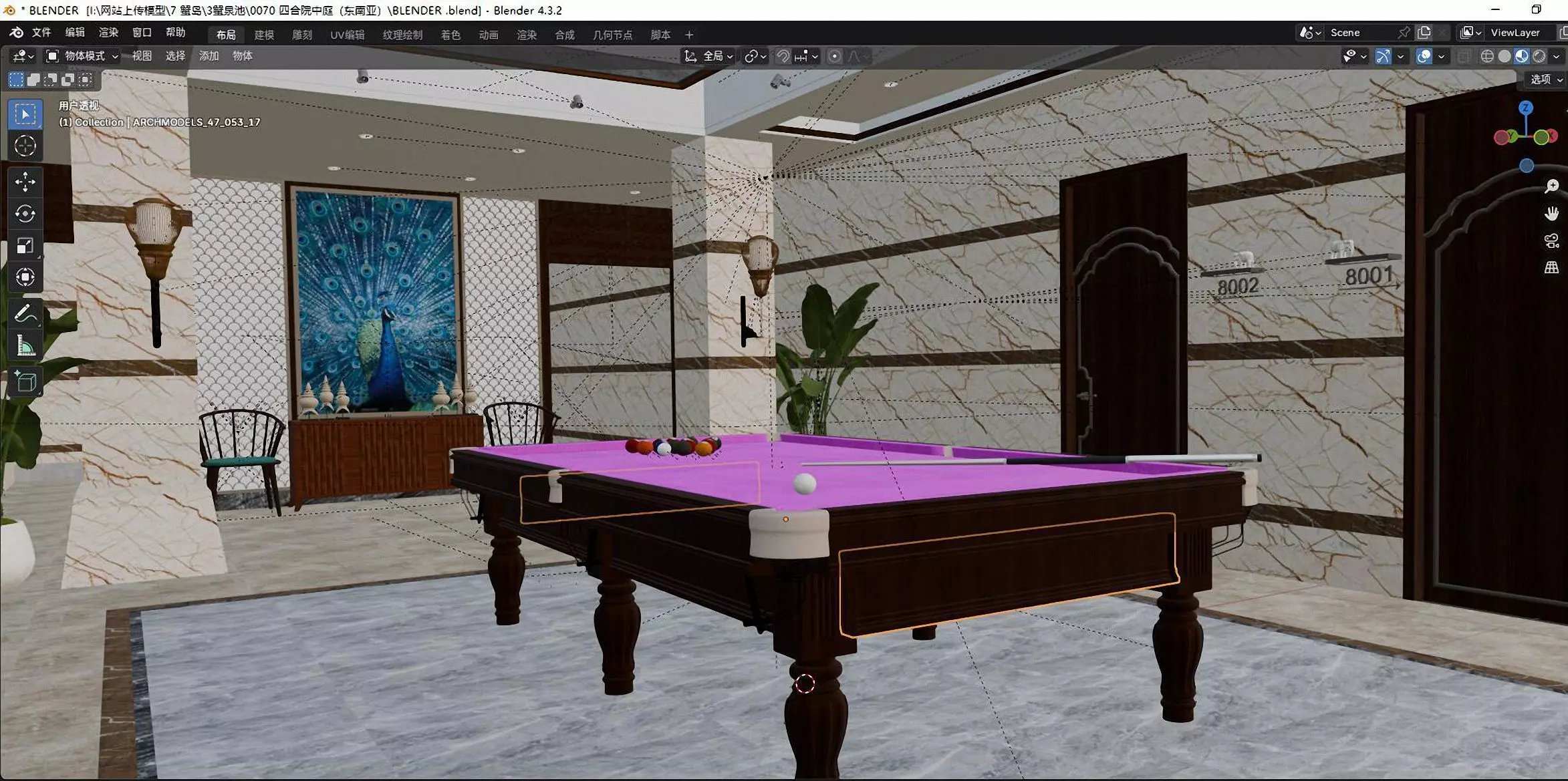 Living room 3D model_4