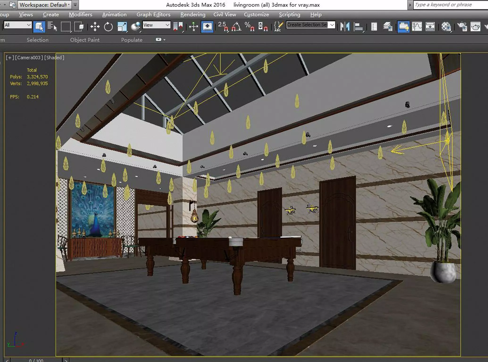 Living room 3D model_3