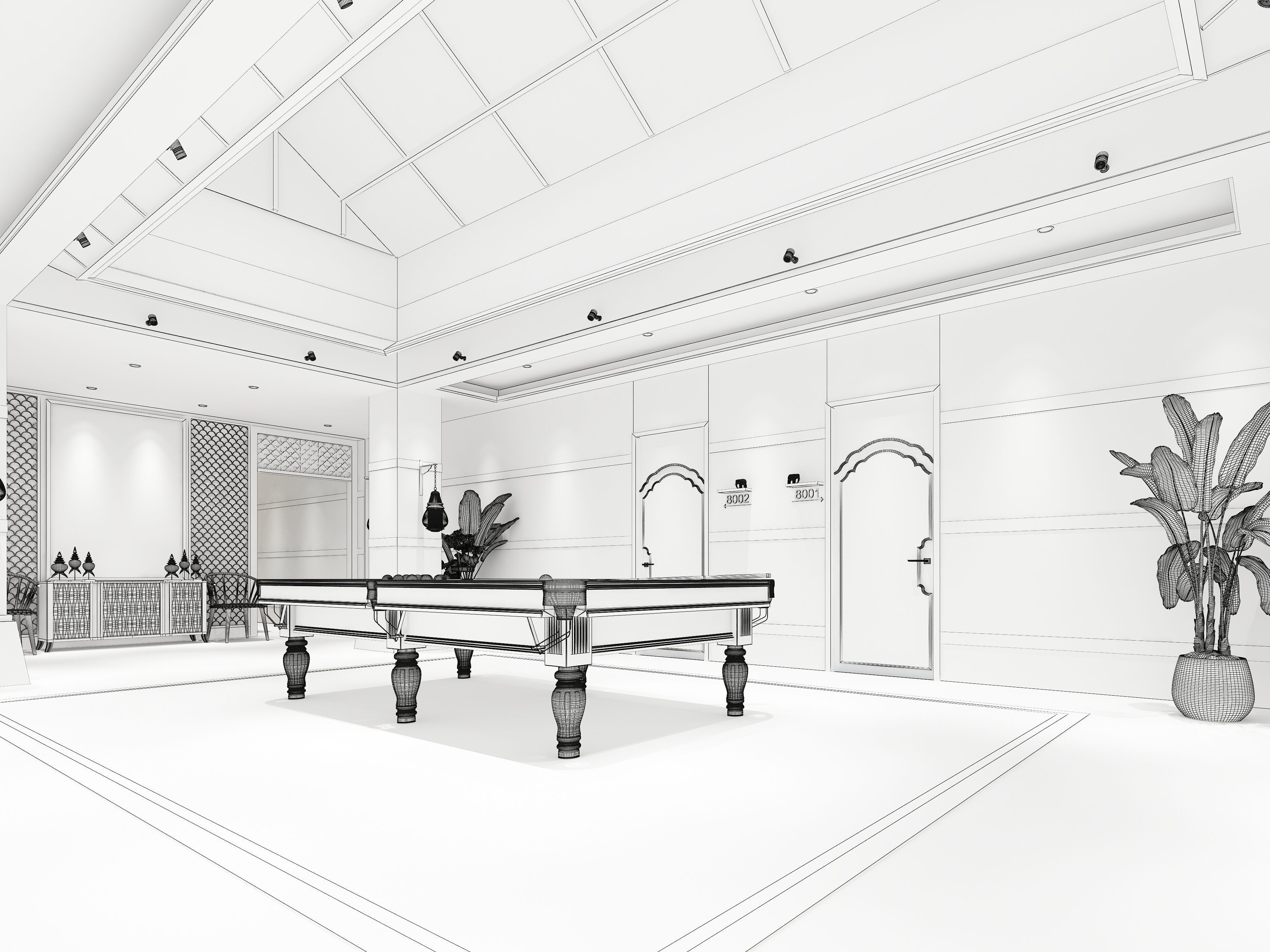 Living room 3D model_7