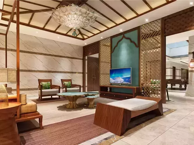 Living room 3D model Living room 3D model