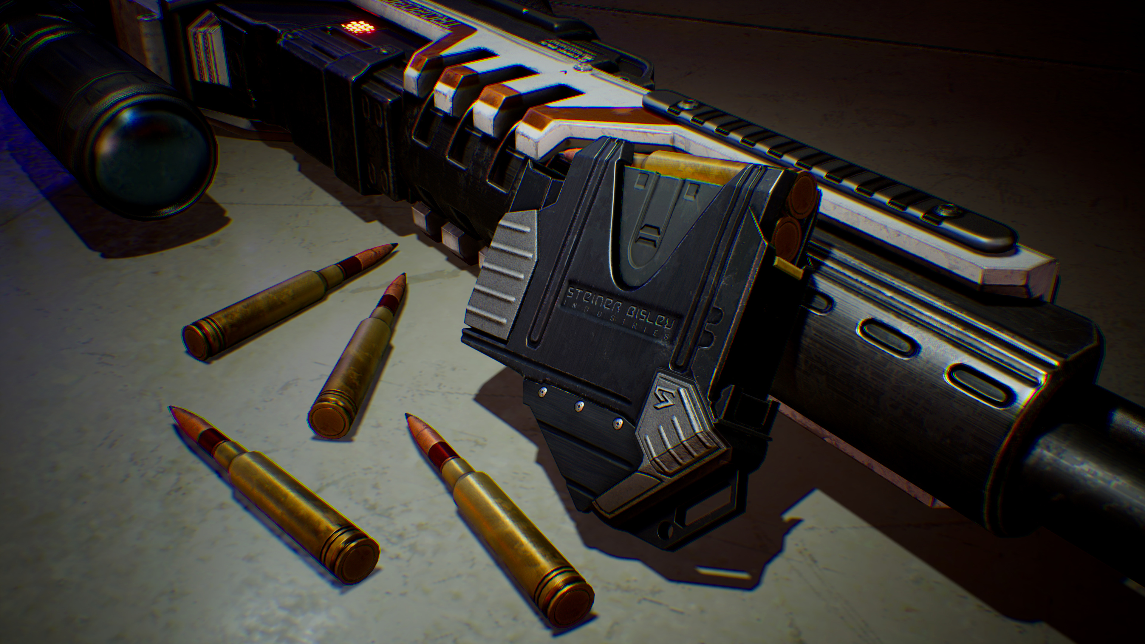 Sci-fi Gun Low-poly 3D model_4