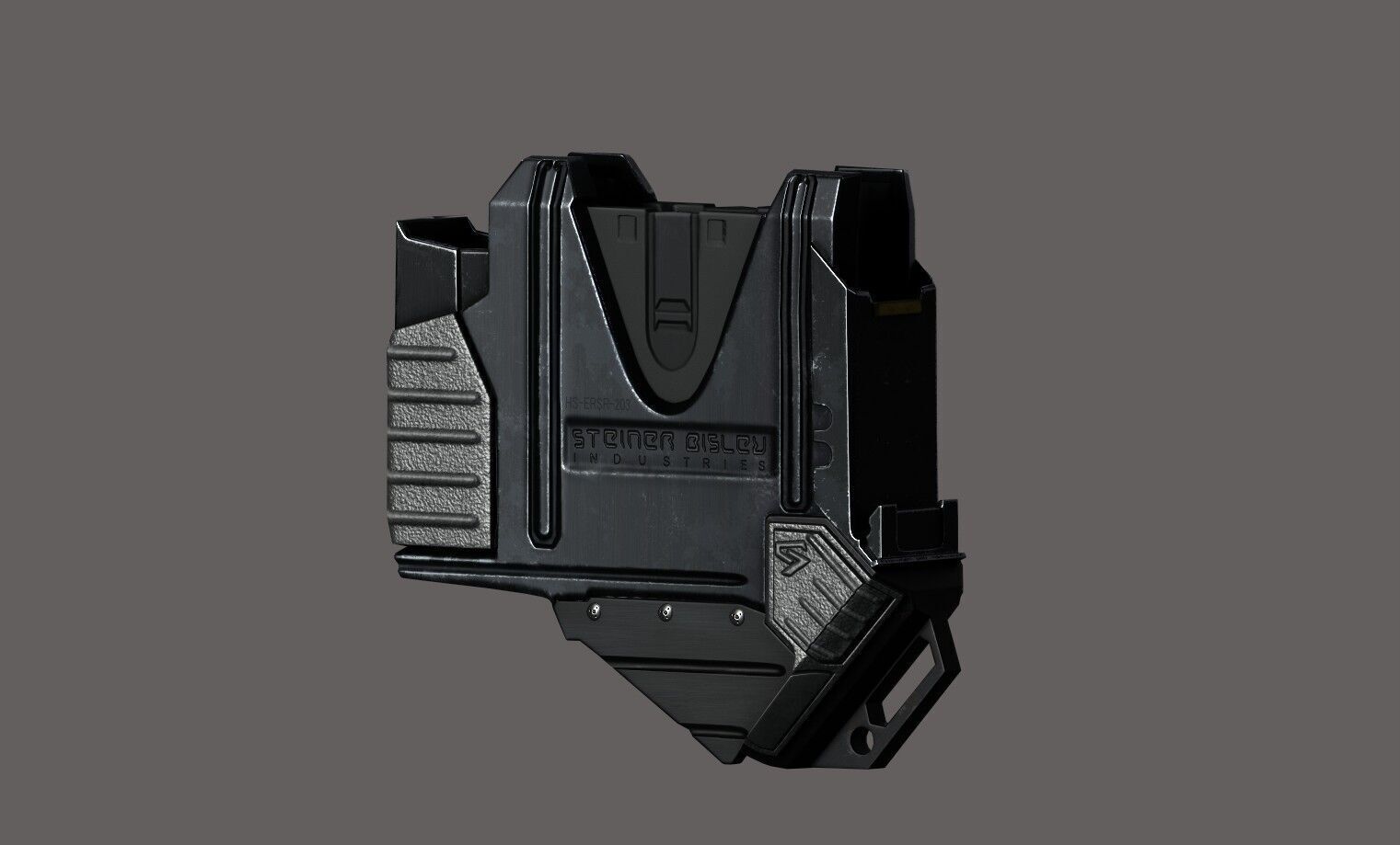 Sci-fi Gun Low-poly 3D model_13