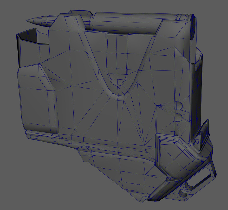 Sci-fi Gun Low-poly 3D model_14