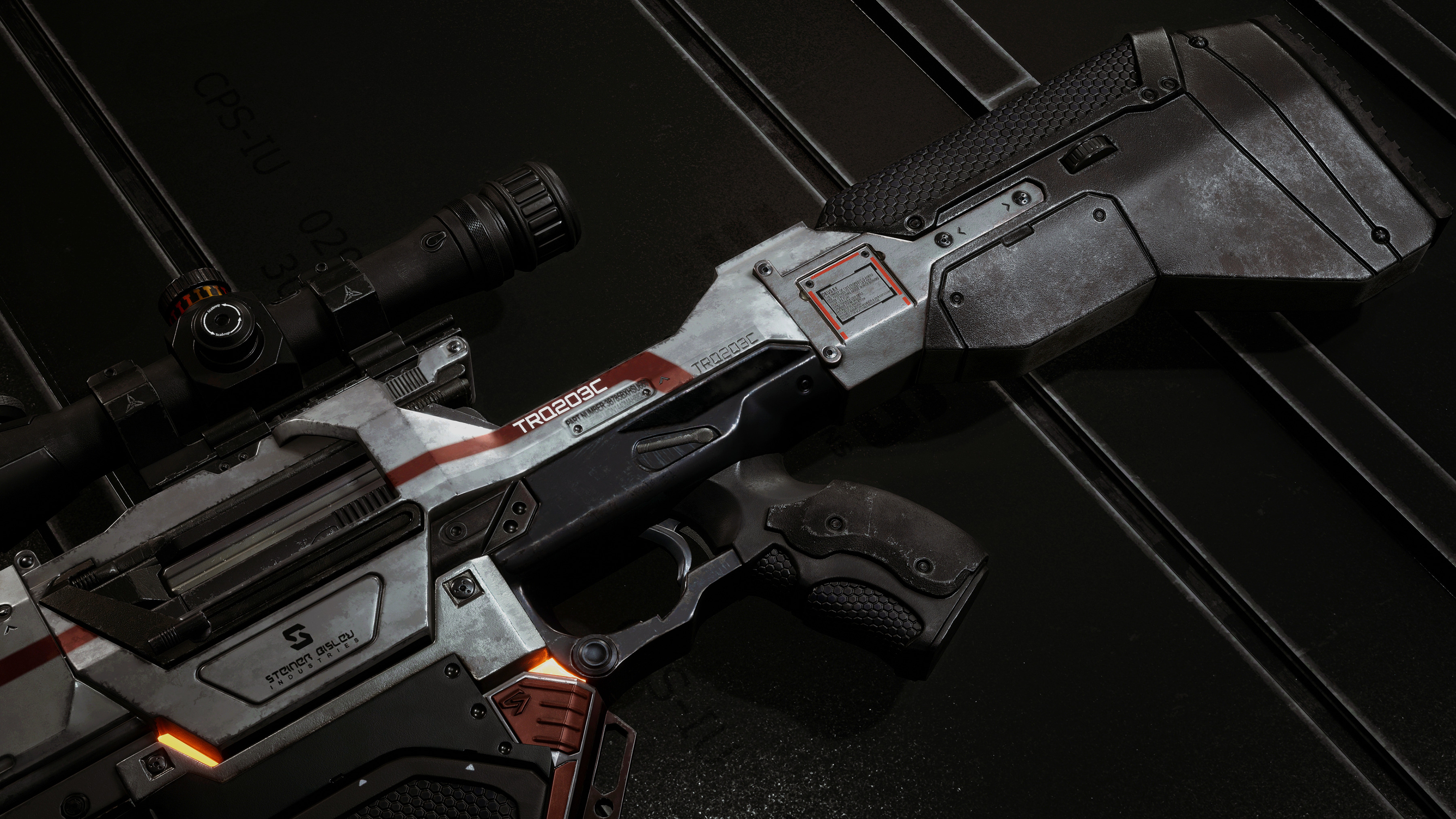 Sci-fi Gun Low-poly 3D model_2