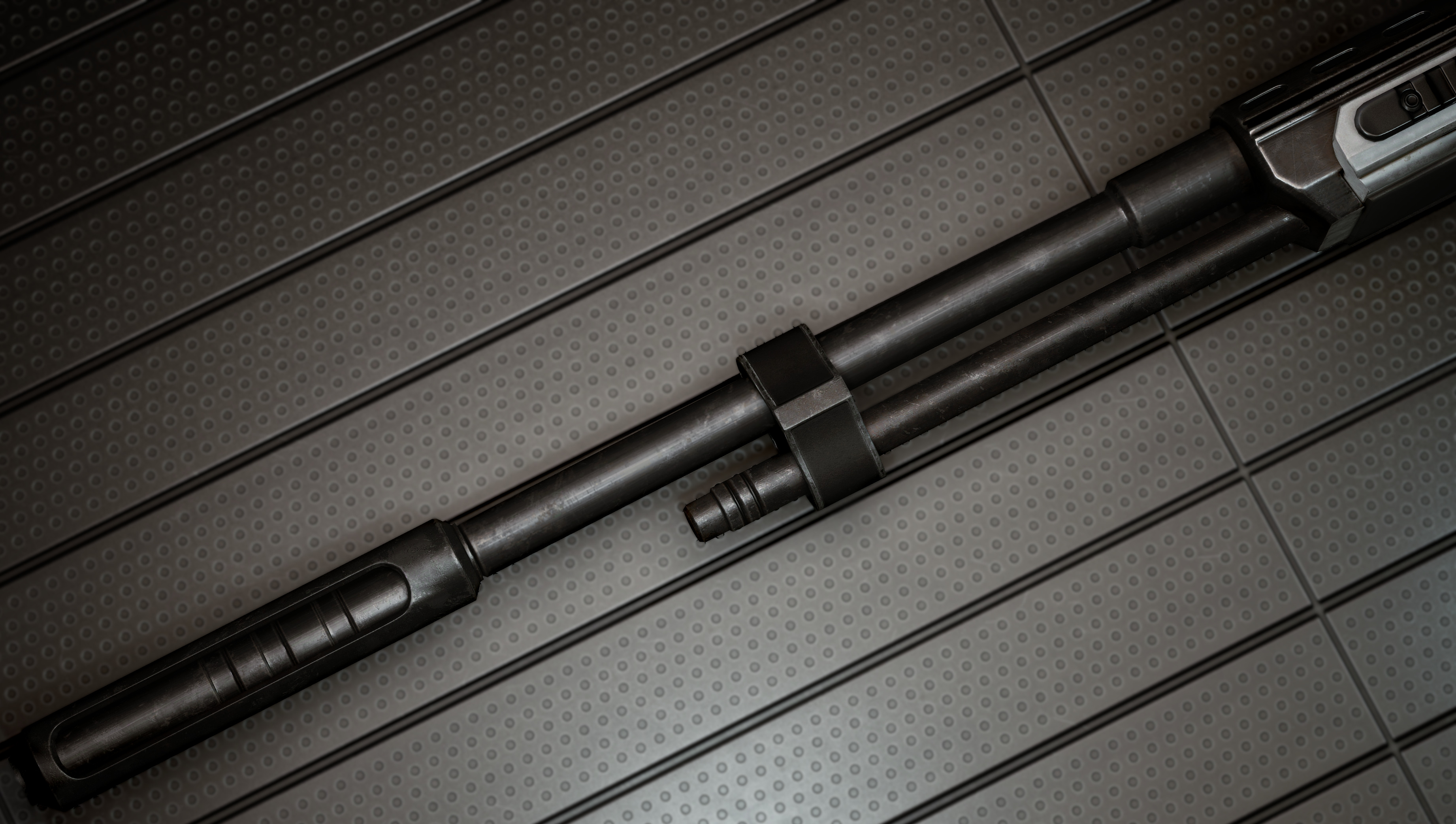 Sci-fi Gun Low-poly 3D model_5