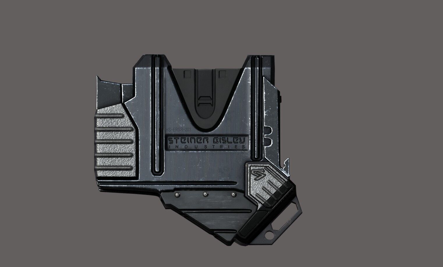 Sci-fi Gun Low-poly 3D model_12