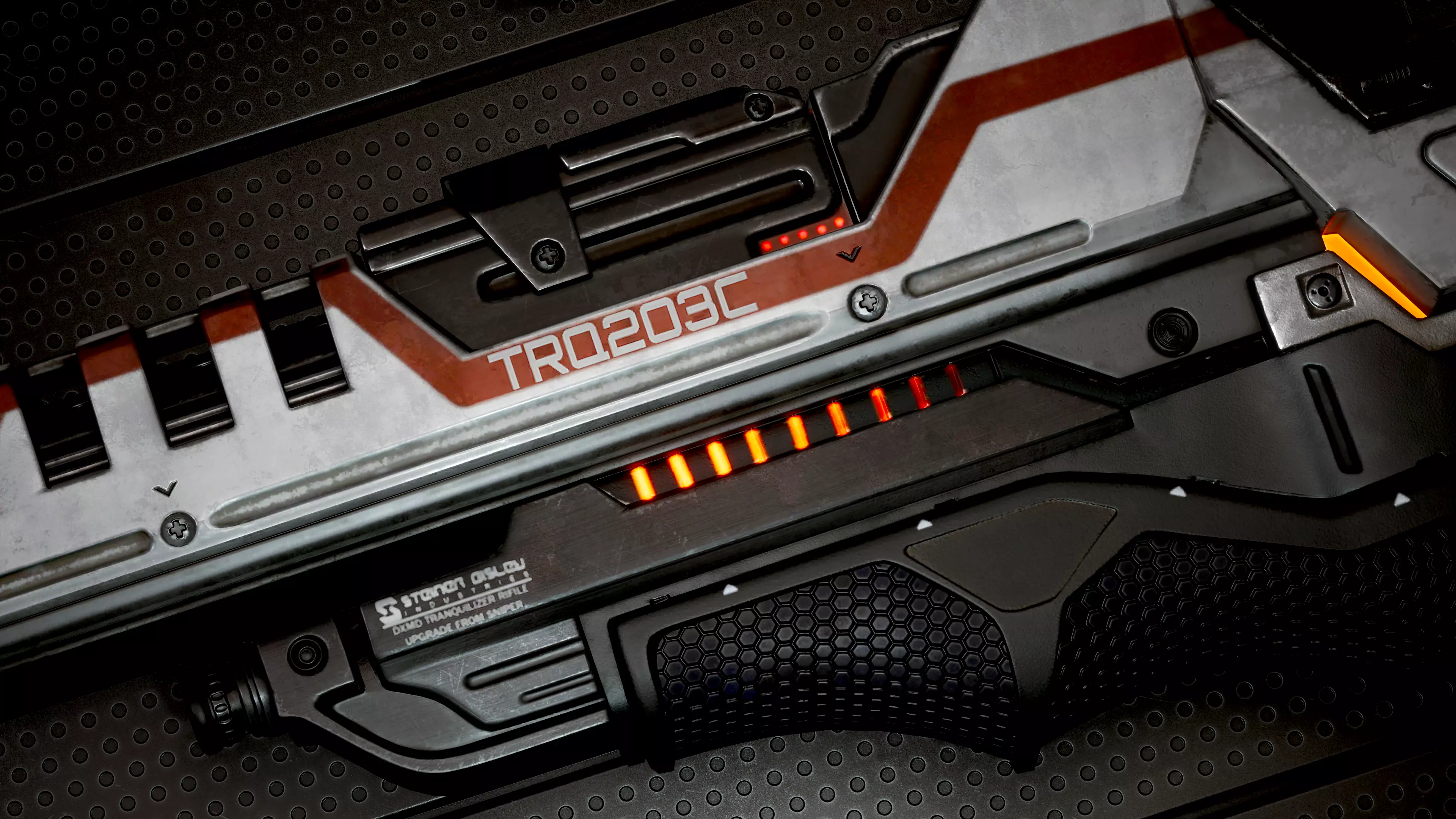 Sci-fi Gun Low-poly 3D model_0