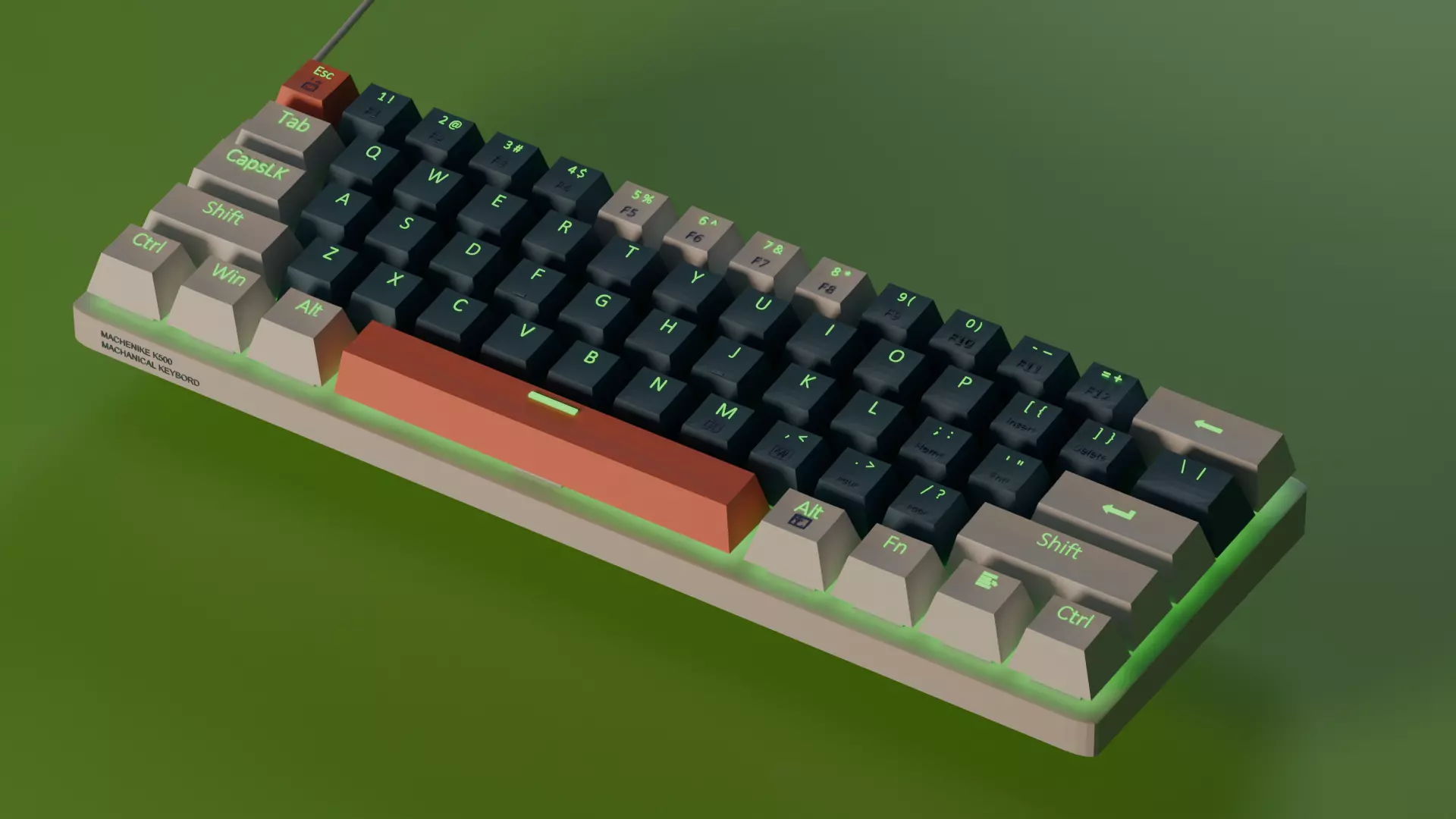 Mechanical Keybord Free 3D model_0