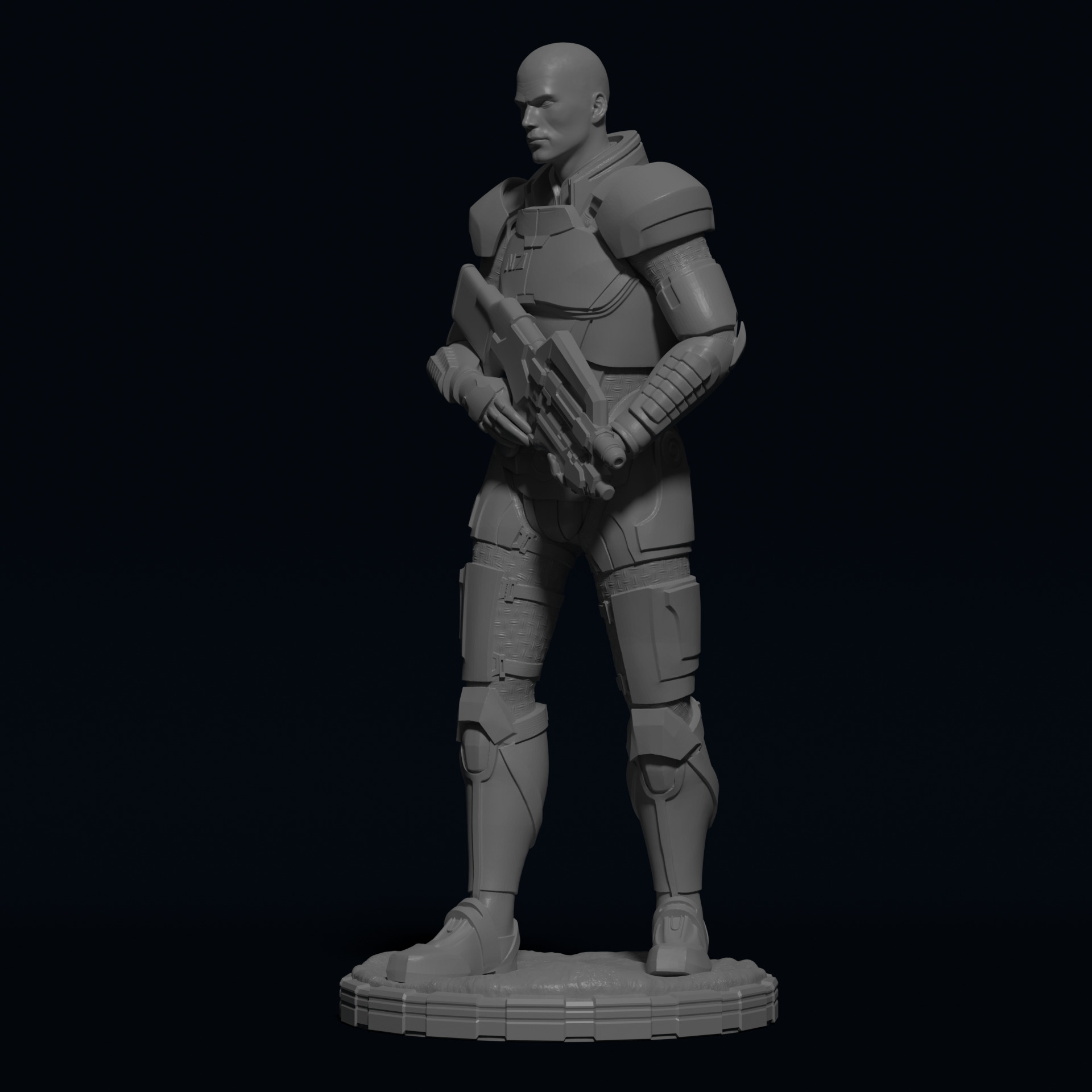 Commander Shepard 3D print model 3D print model_4