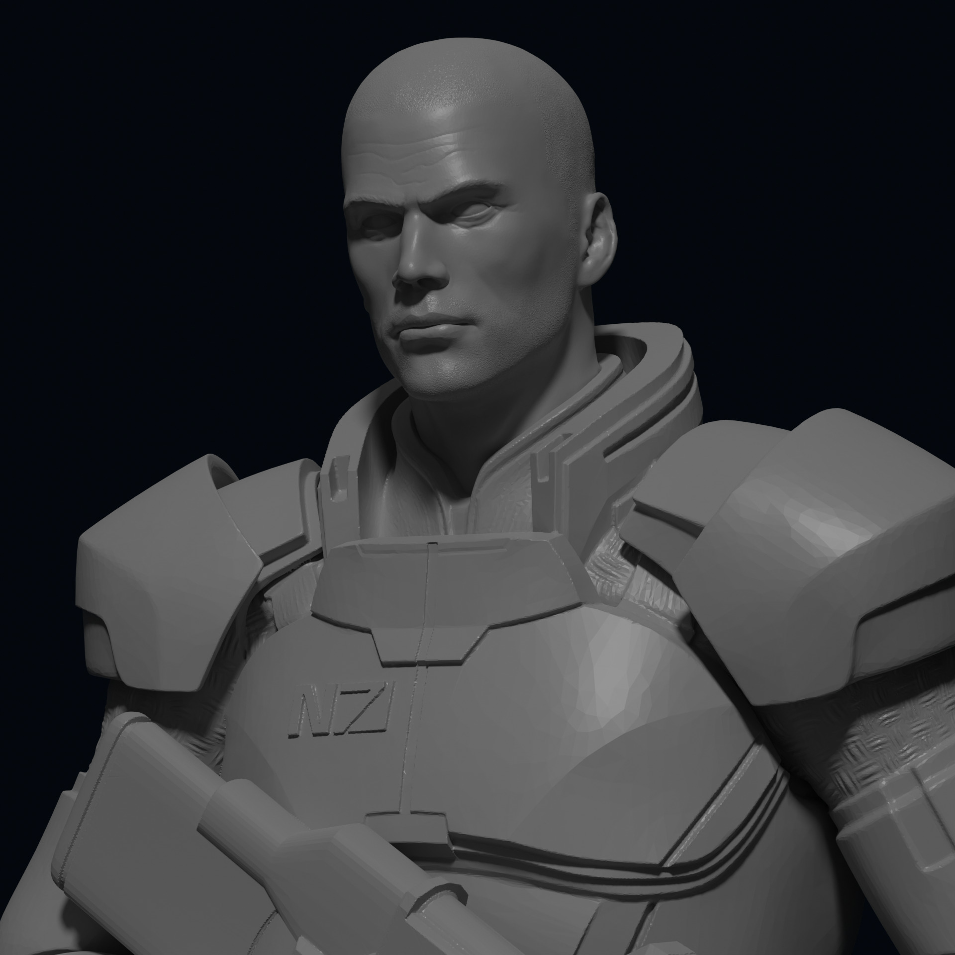 Commander Shepard 3D print model 3D print model_5