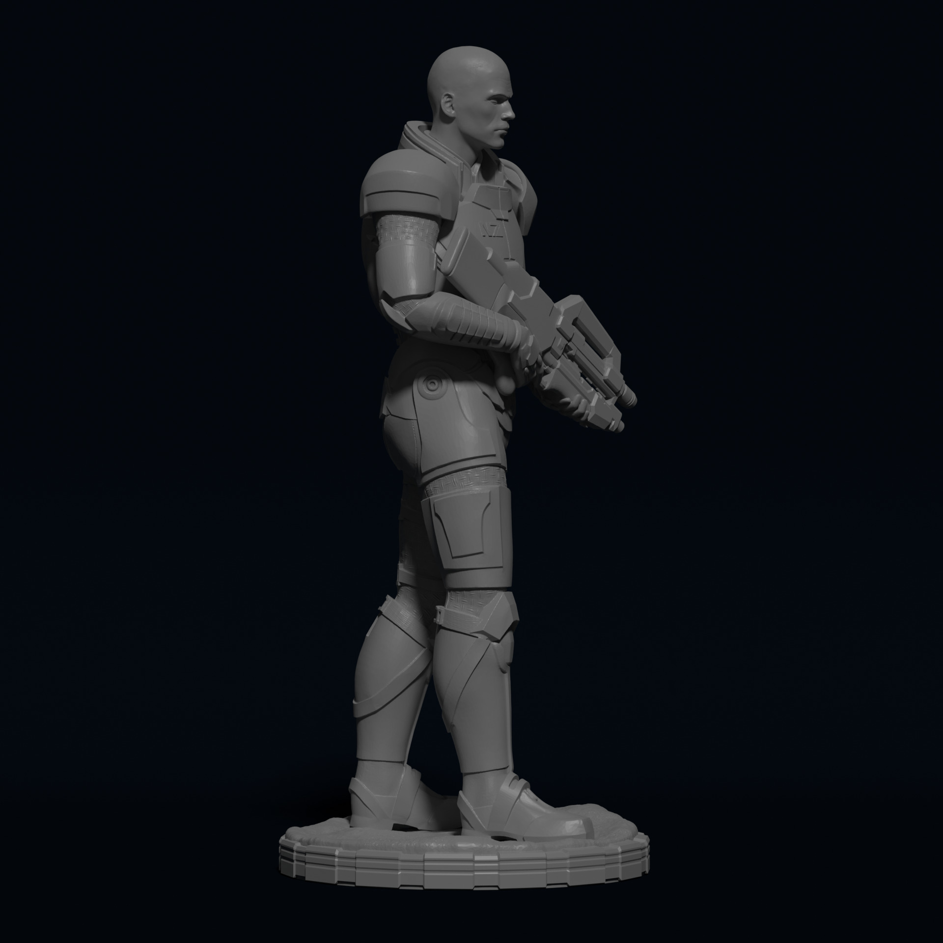Commander Shepard 3D print model 3D print model_2