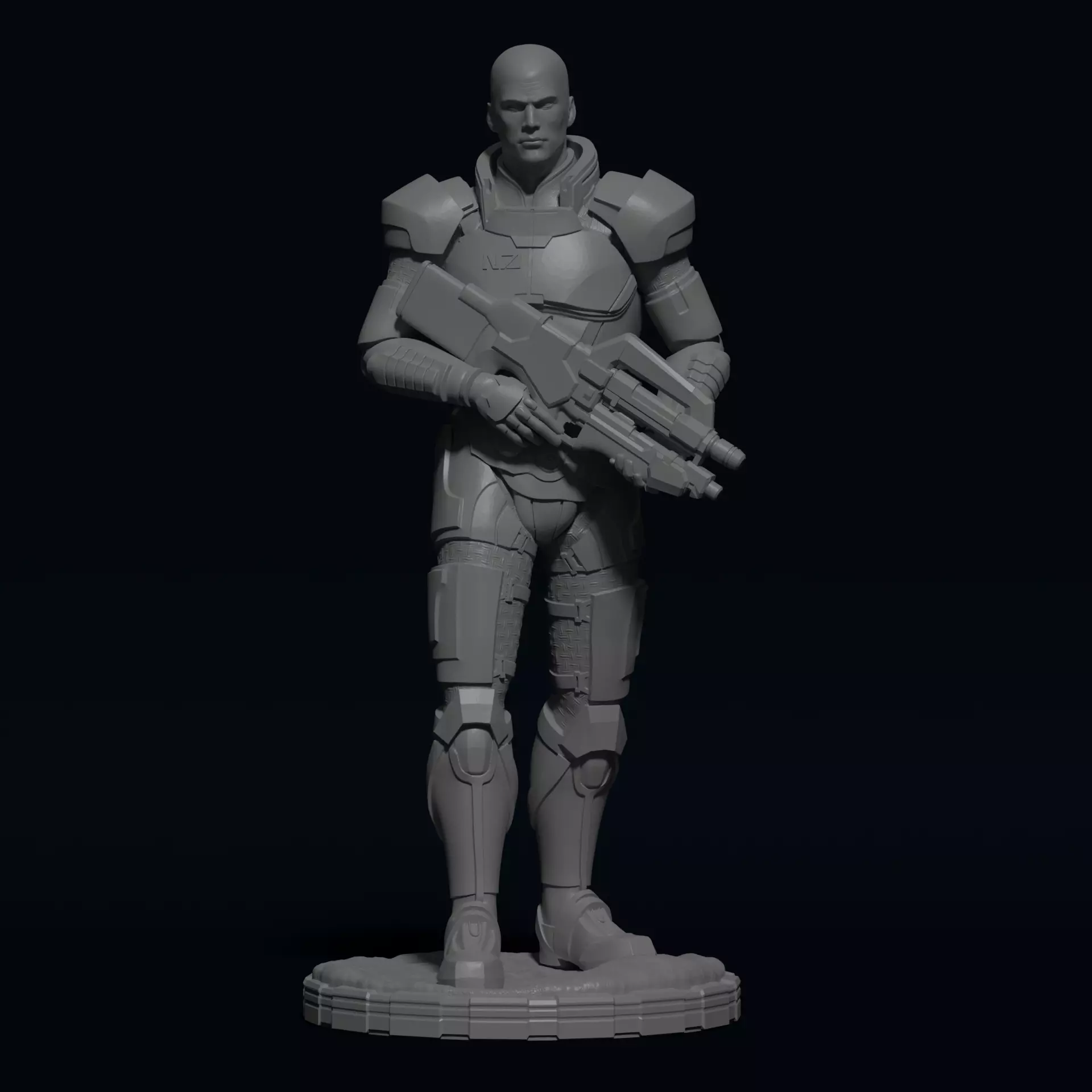 Commander Shepard 3D print model 3D print model_0