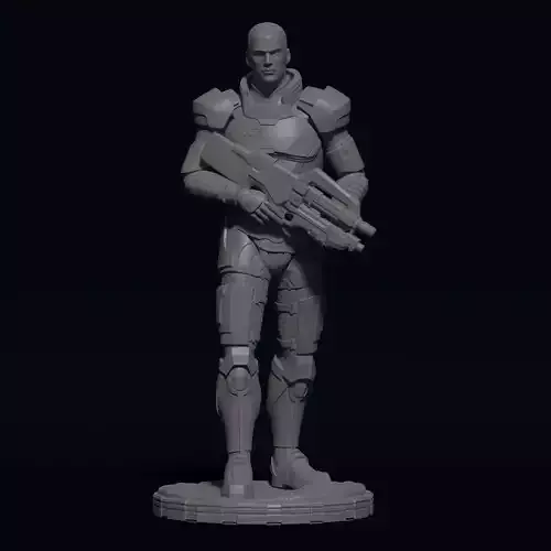 Commander Shepard 3D print model 3D print model