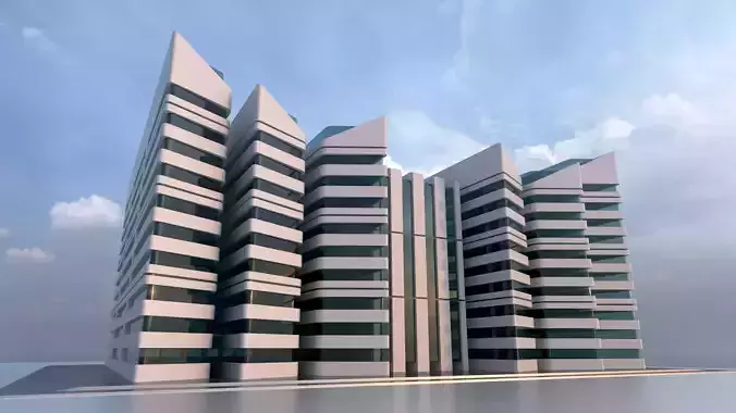 Modern Building Concept V301 3D model