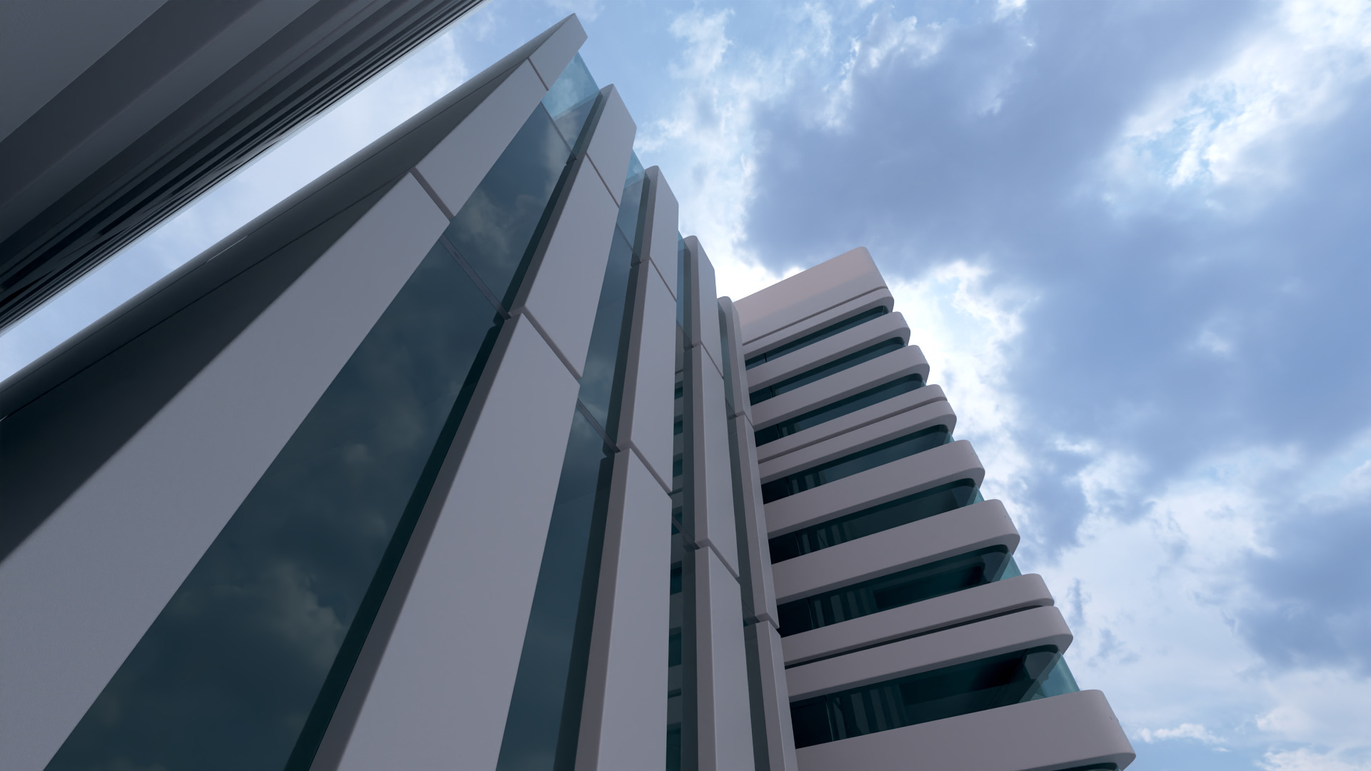 Modern Building Concept V301 3D model_10