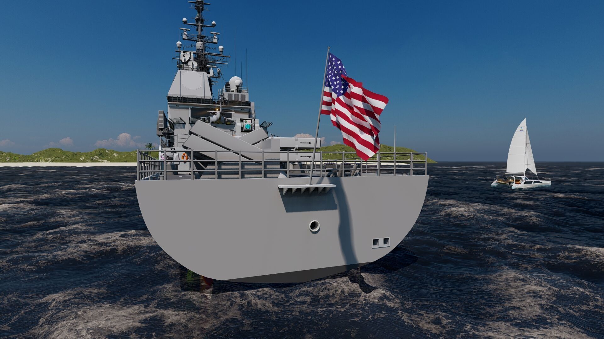 Ticonderoga class cruiser 3D model_2