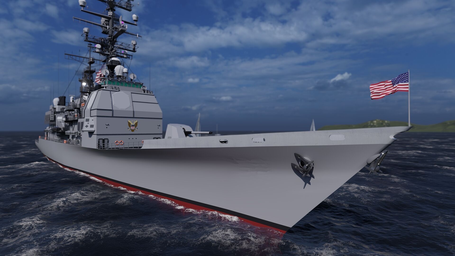 Ticonderoga class cruiser 3D model_4