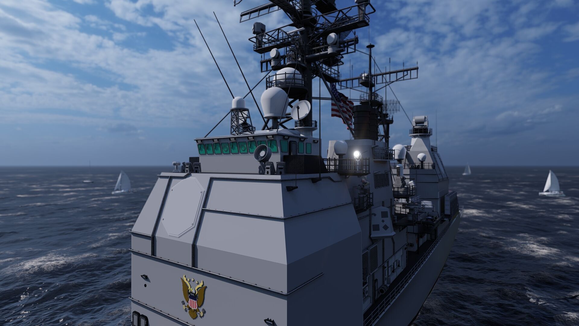 Ticonderoga class cruiser 3D model_8