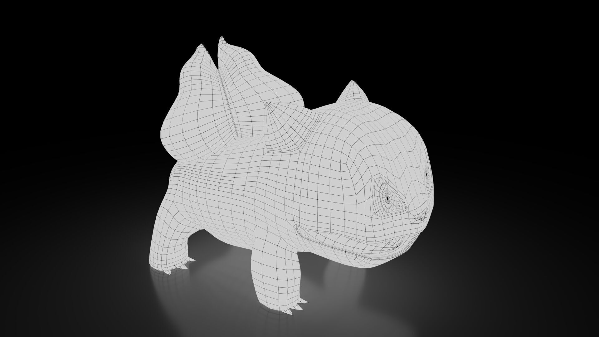 Bulbasaur Pokemon   Low-poly 3D model_7