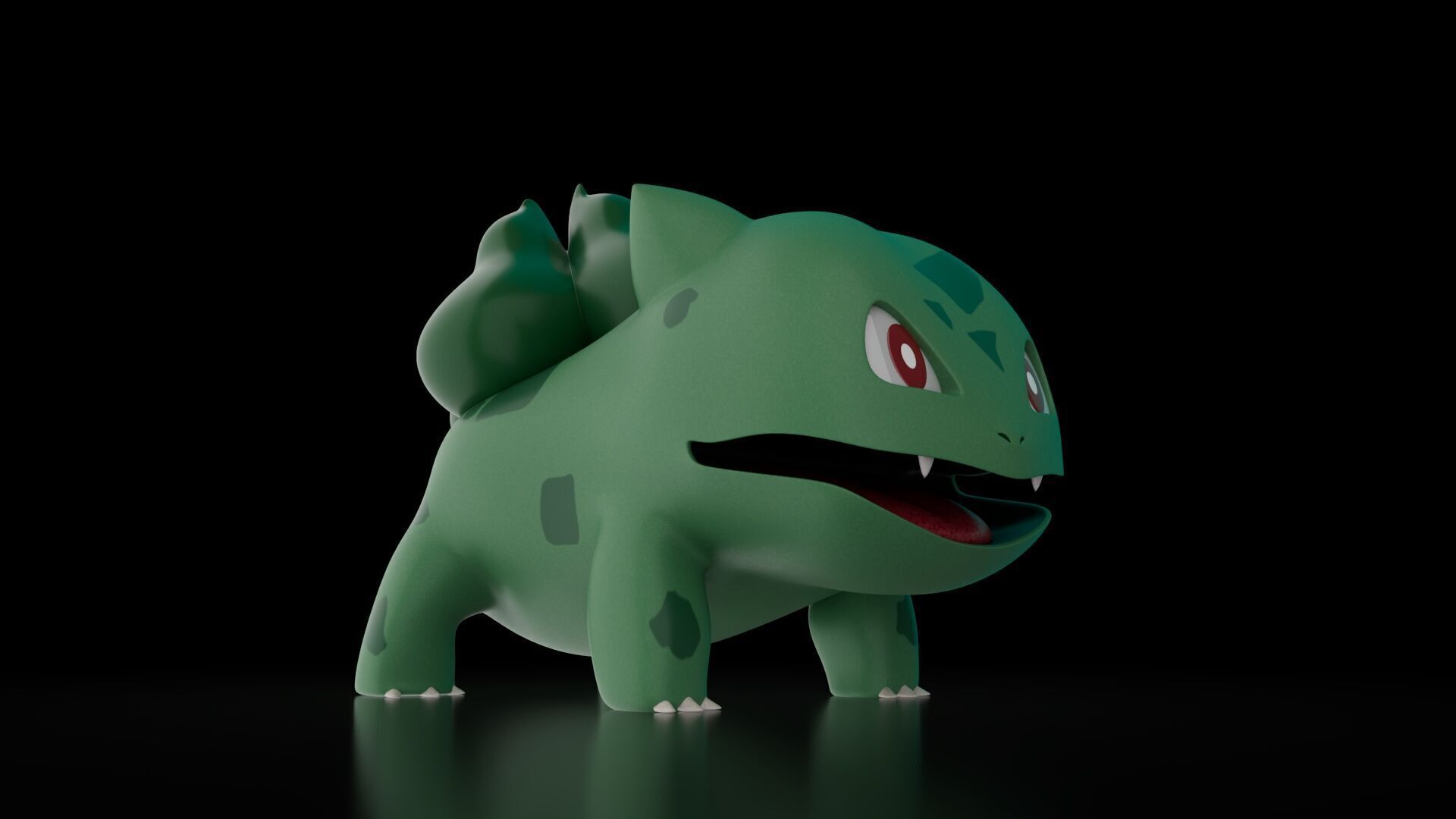 Bulbasaur Pokemon   Low-poly 3D model_6