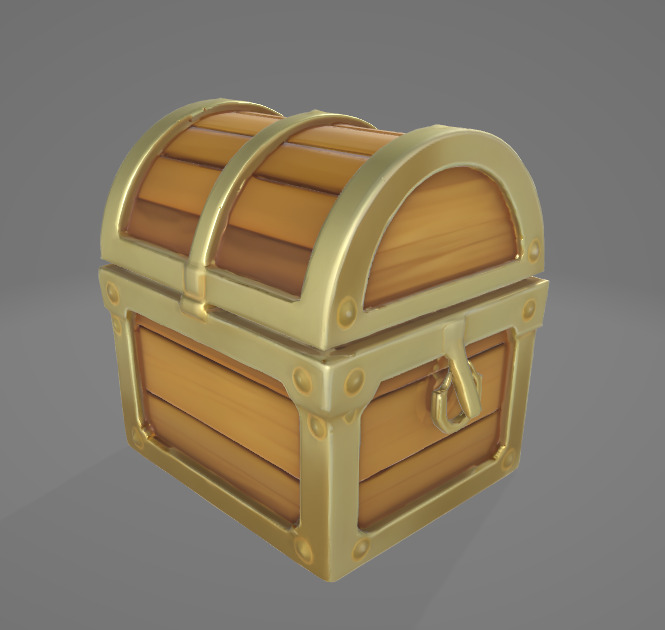 Fantasy Treasure Chest - 3D Model for Games and Renders Low-poly 3D model_6
