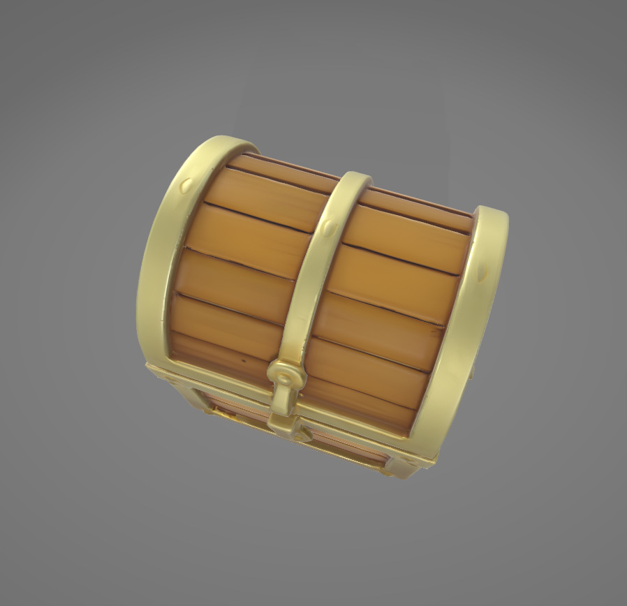 Fantasy Treasure Chest - 3D Model for Games and Renders Low-poly 3D model_8