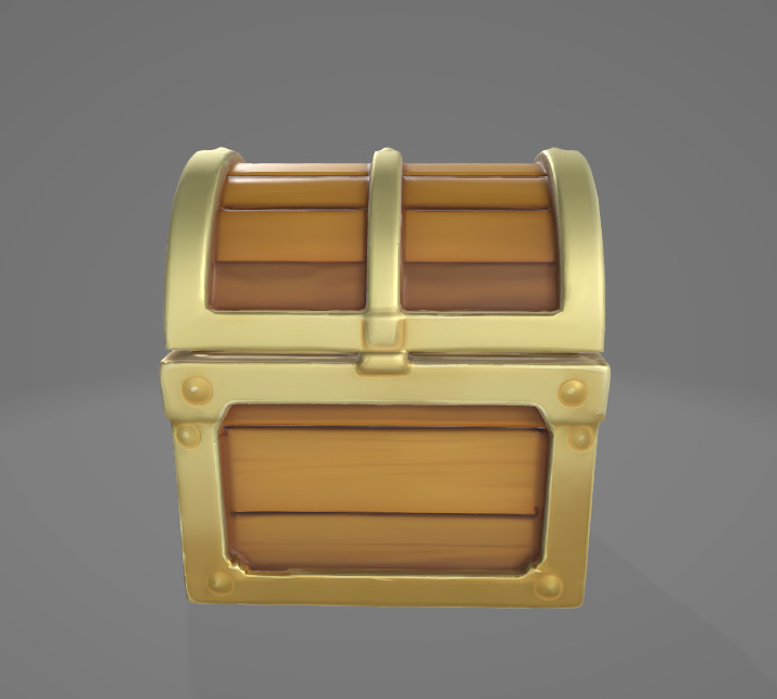 Fantasy Treasure Chest - 3D Model for Games and Renders Low-poly 3D model_5