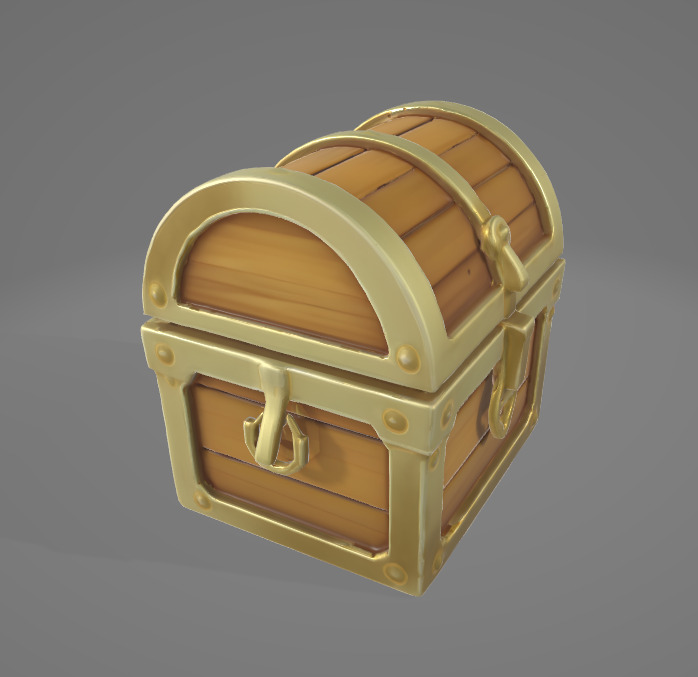 Fantasy Treasure Chest - 3D Model for Games and Renders Low-poly 3D model_7